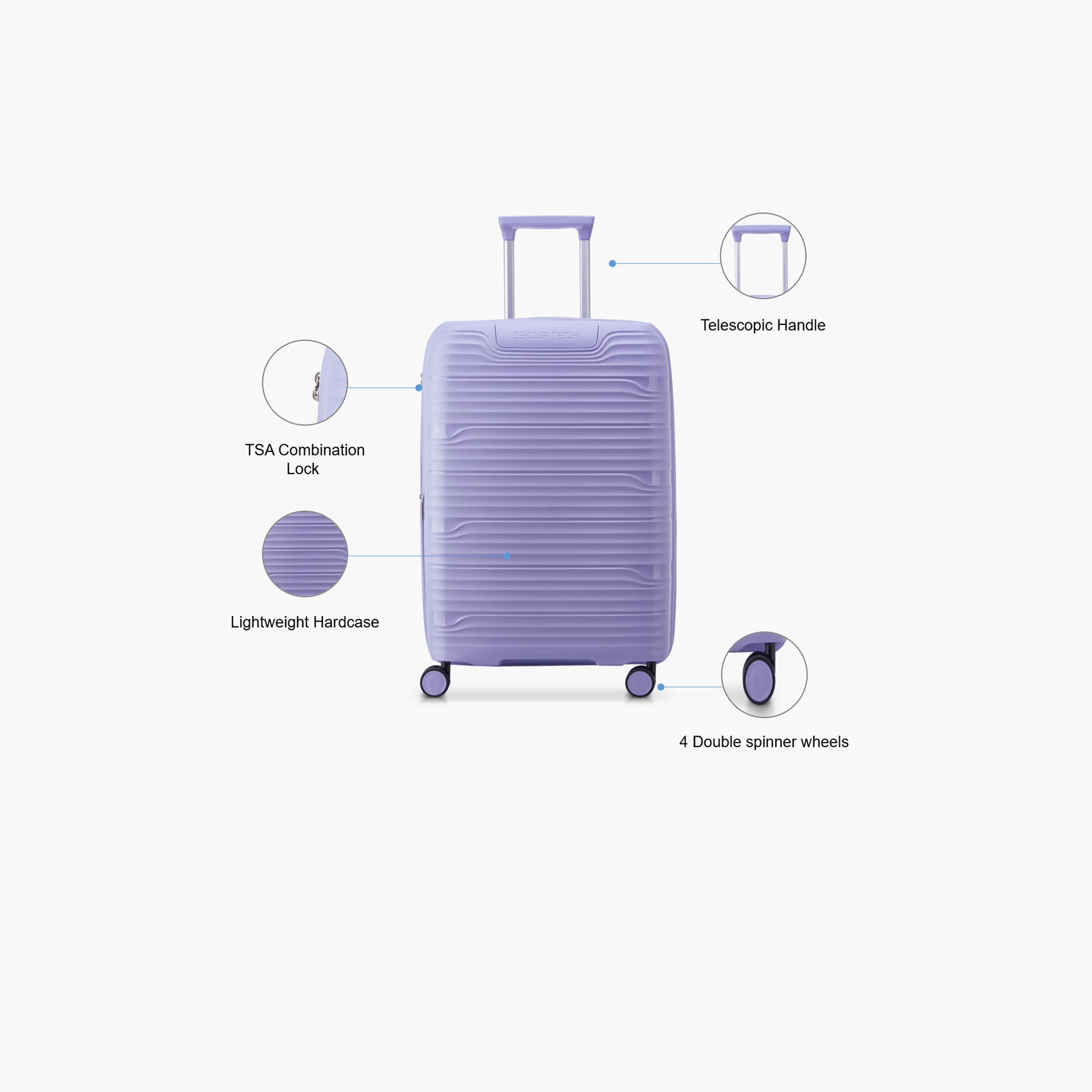 Delsey Paris Securitech Dune 70 CM Medium Check-in Polypropylene Hard Sided 4-Wheeler Spinner Trolley Bag with TSA Combination Lock-travel-luggagesandbags-luggage-image-3