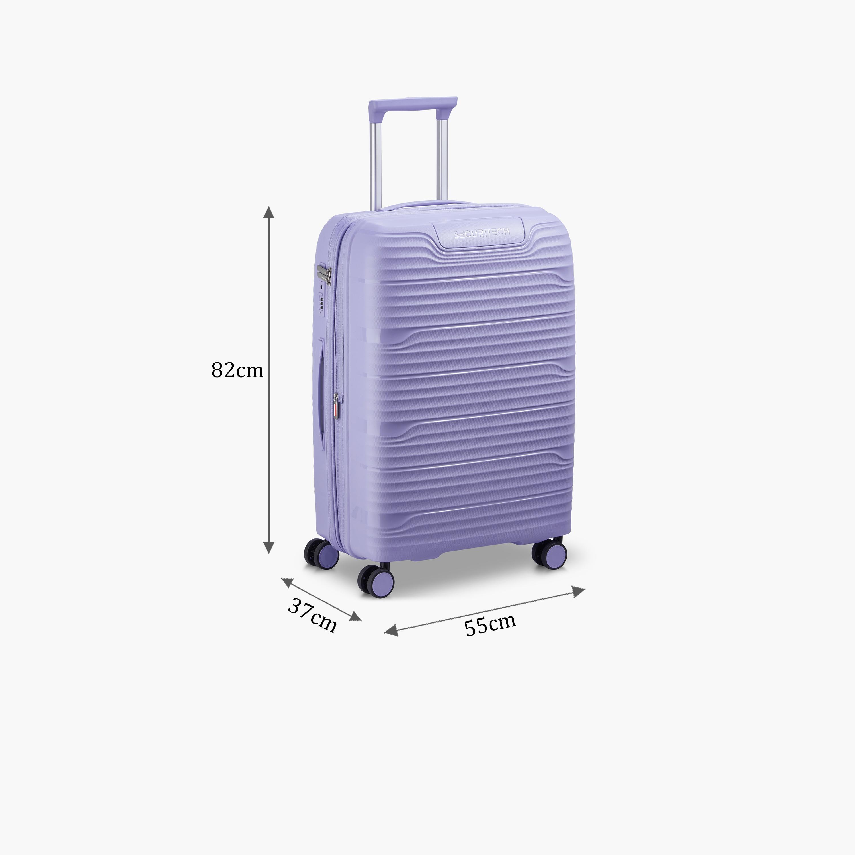 Delsey Paris Securitech Dune 82 CM Large Check-in Polypropylene Hard Sided 4-Wheeler Spinner Trolley Bag with TSA Combination Lock-travel-luggagesandbags-luggage-image-2