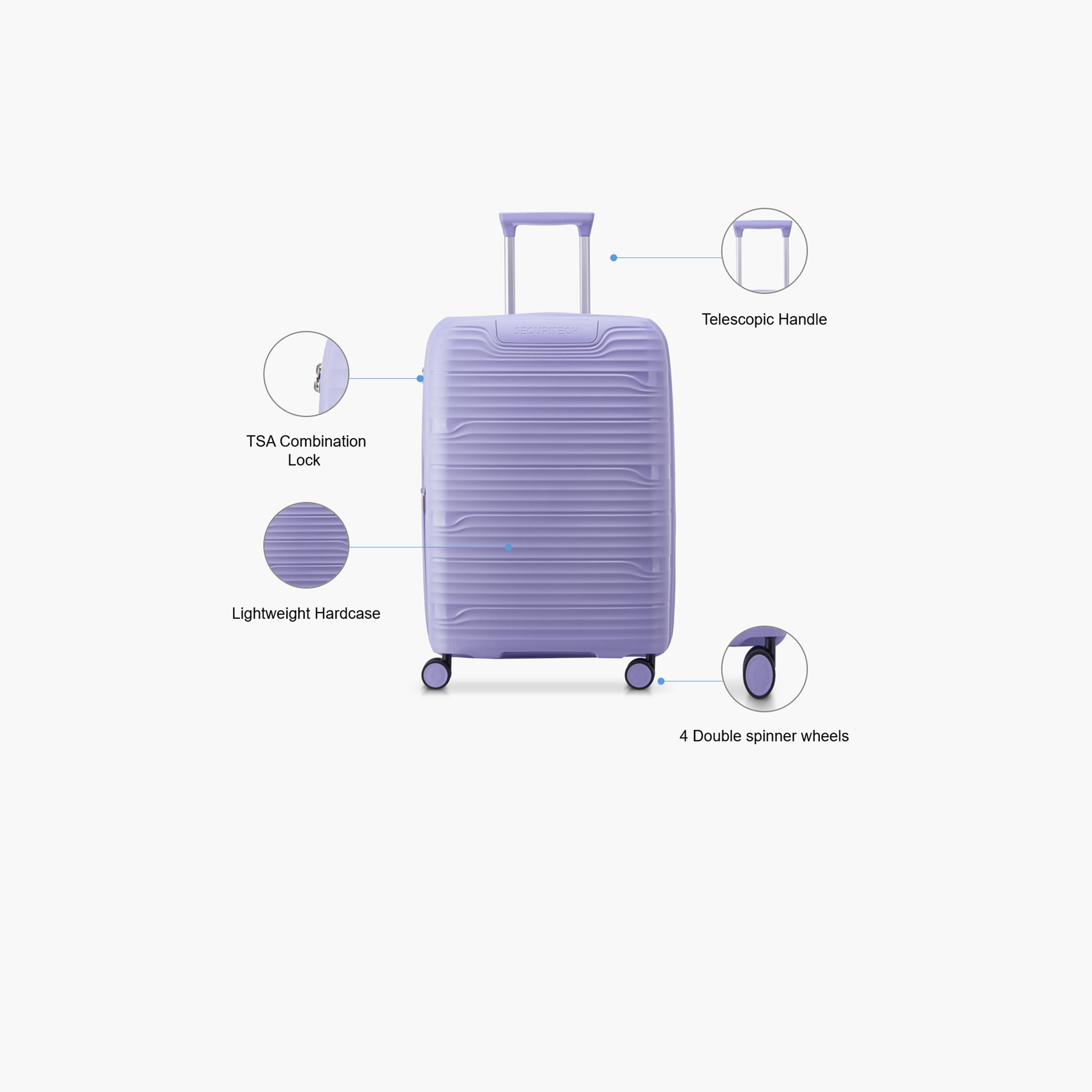 Delsey Paris Securitech Dune 82 CM Large Check-in Polypropylene Hard Sided 4-Wheeler Spinner Trolley Bag with TSA Combination Lock-travel-luggagesandbags-luggage-image-3