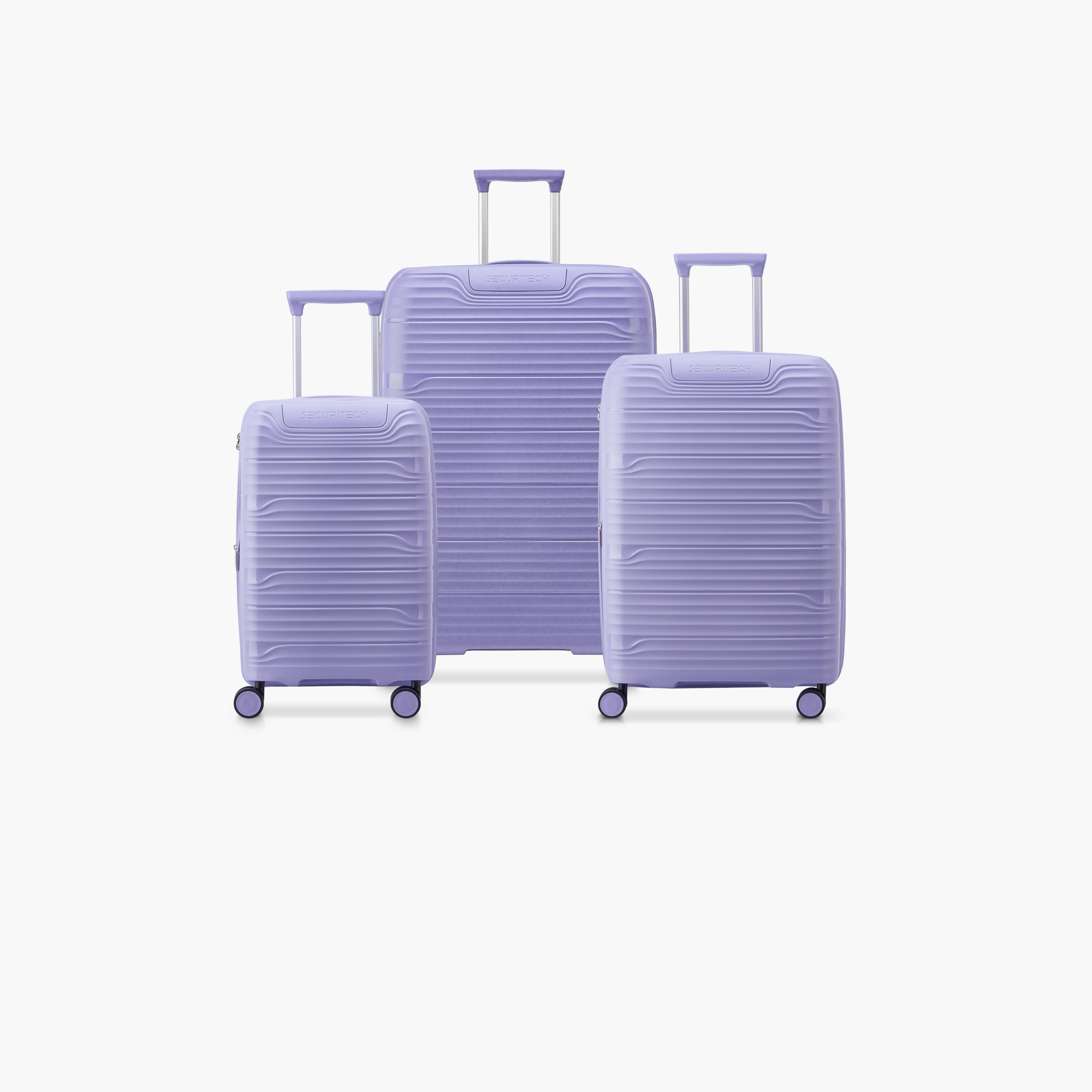 Delsey Paris Securitech Dune Set of 3 Polypropylene Hard Sided 4-Wheeler Spinner Trolley Bag with TSA Combination Lock-travel-luggagesandbags-luggage-image-1