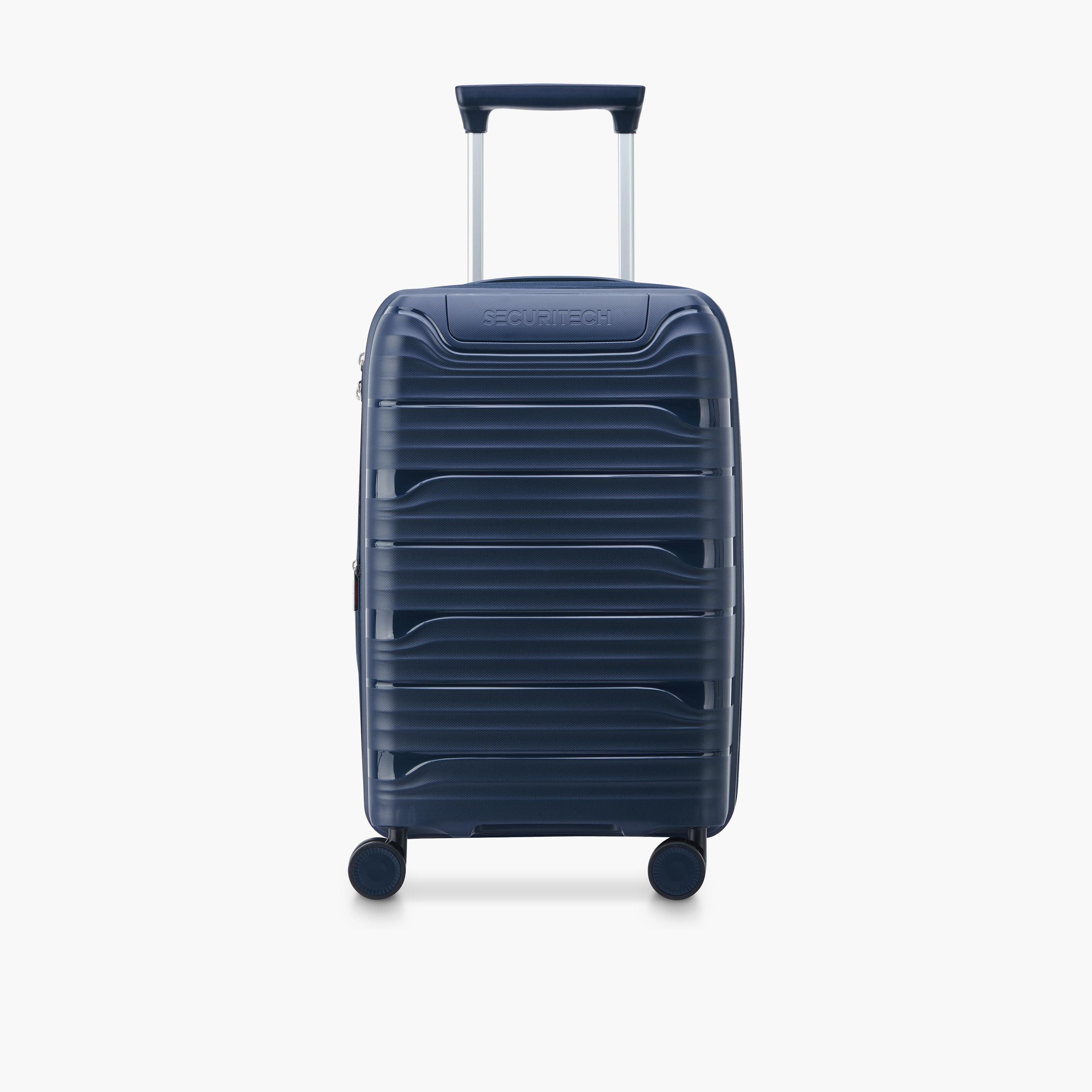 Delsey Paris Securitech Dune 55 CM Small Cabin Polypropylene Hard Sided 4-Wheeler Spinner Trolley Bag with TSA Combination Lock-travel-luggagesandbags-luggage-image-1
