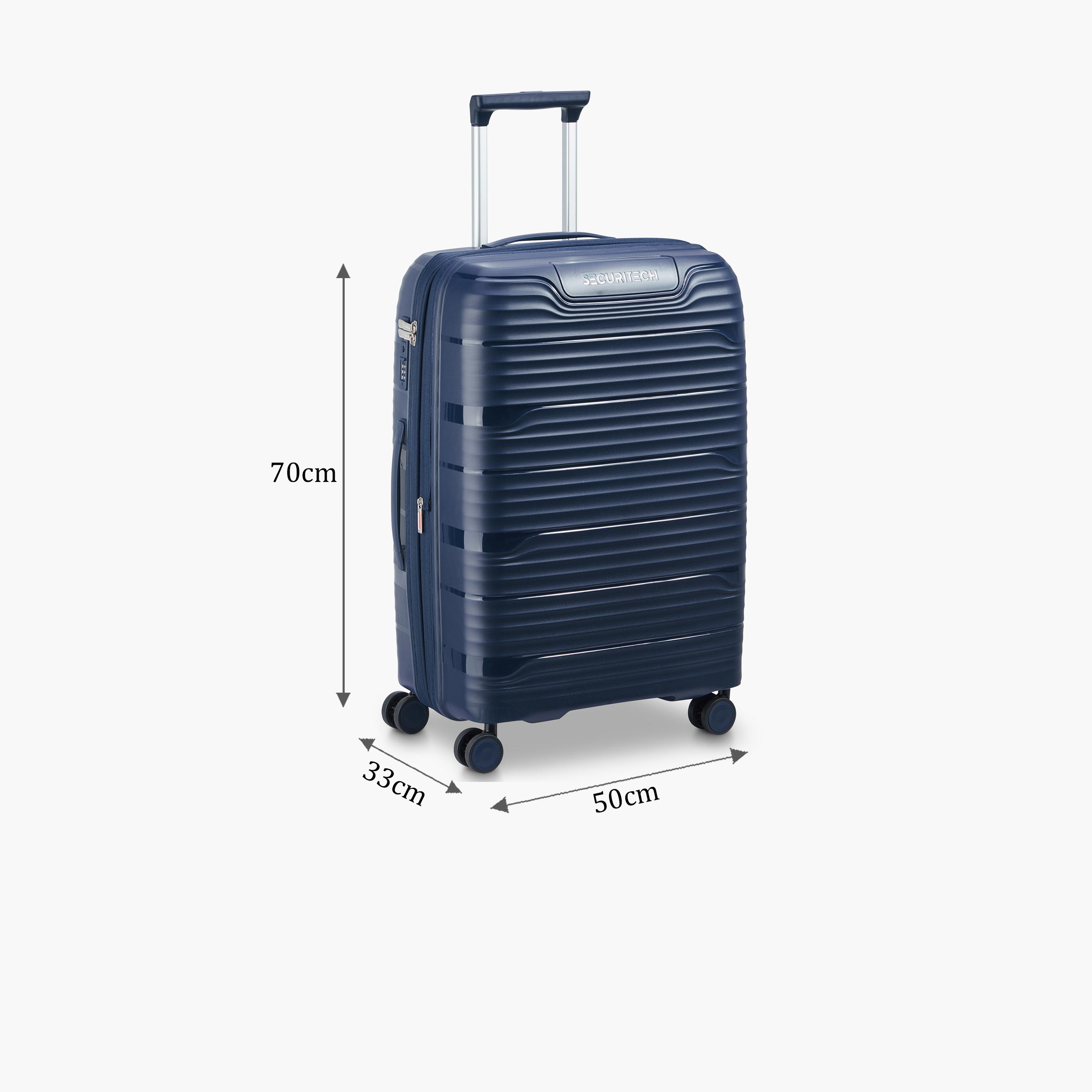 Delsey Paris Securitech Dune 70 CM Medium Check-in Polypropylene Hard Sided 4-Wheeler Spinner Trolley Bag with TSA Combination Lock-travel-luggagesandbags-luggage-image-2