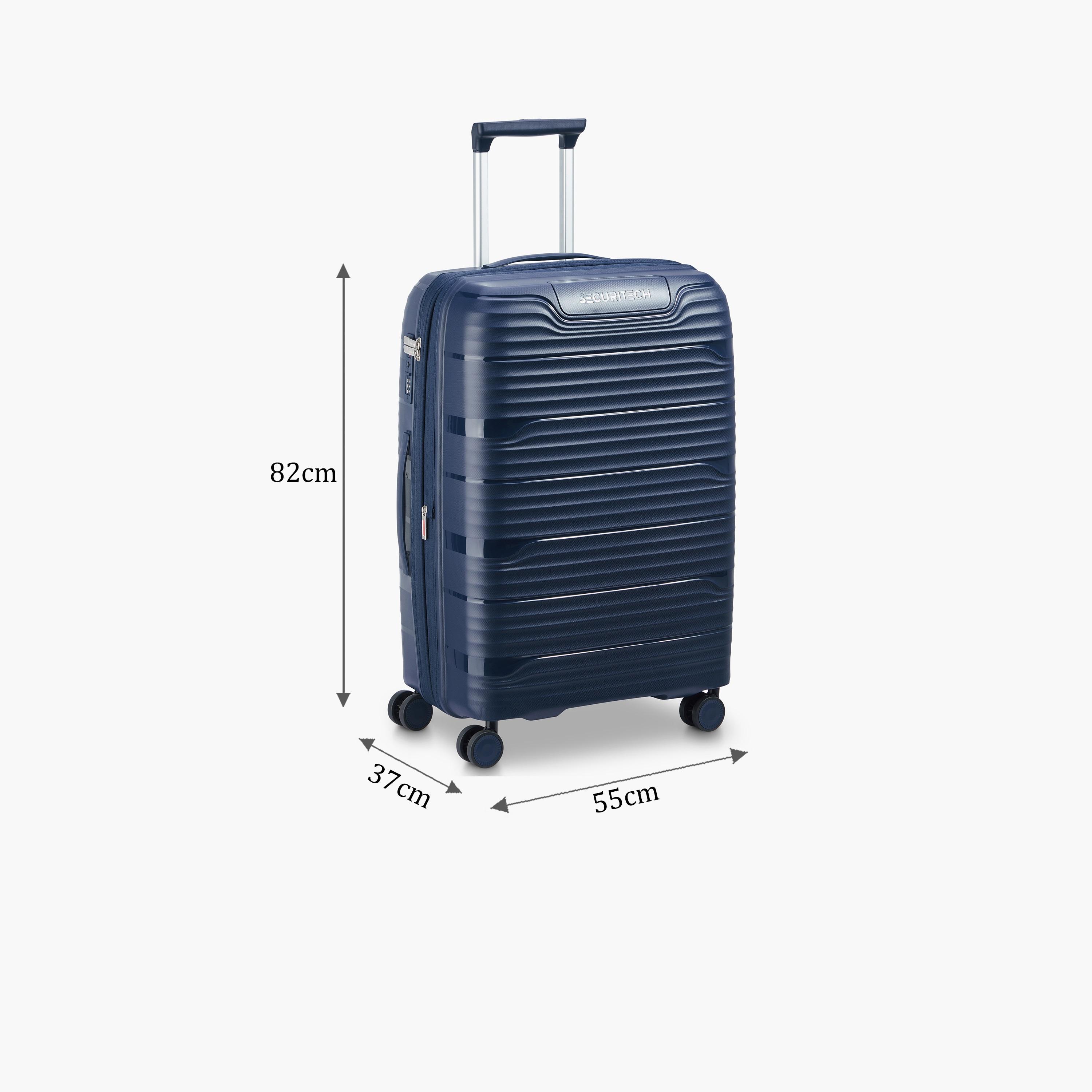 Delsey Paris Securitech Dune 82 CM Large Check-in Polypropylene Hard Sided 4-Wheeler Spinner Trolley Bag with TSA Combination Lock-travel-luggagesandbags-luggage-image-2