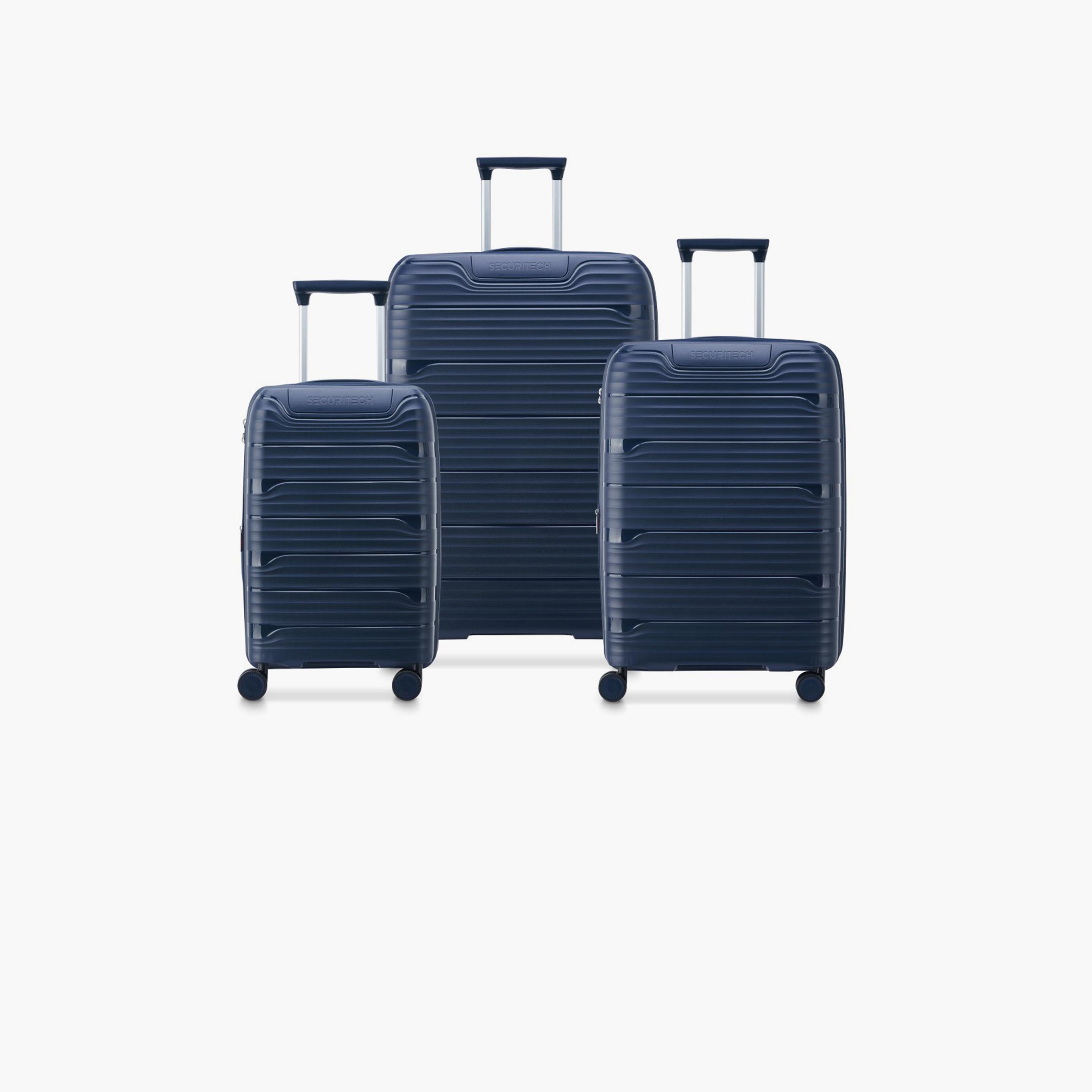 Delsey Paris Securitech Dune Set of 3 Polypropylene Hard Sided 4-Wheeler Spinner Trolley Bag with TSA Combination Lock-travel-luggagesandbags-luggage-image-1