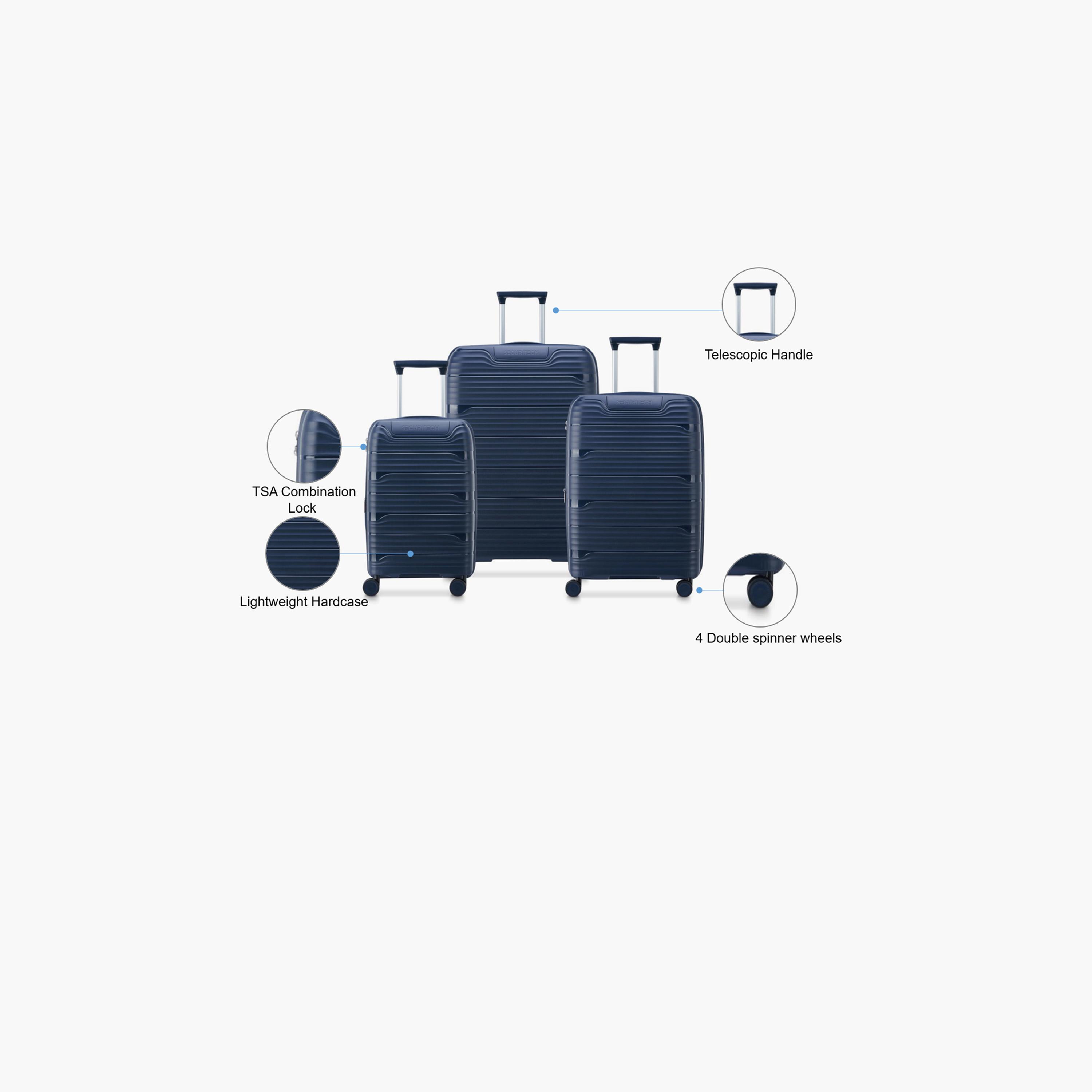 Delsey Paris Securitech Dune Set of 3 Polypropylene Hard Sided 4-Wheeler Spinner Trolley Bag with TSA Combination Lock-travel-luggagesandbags-luggage-image-2