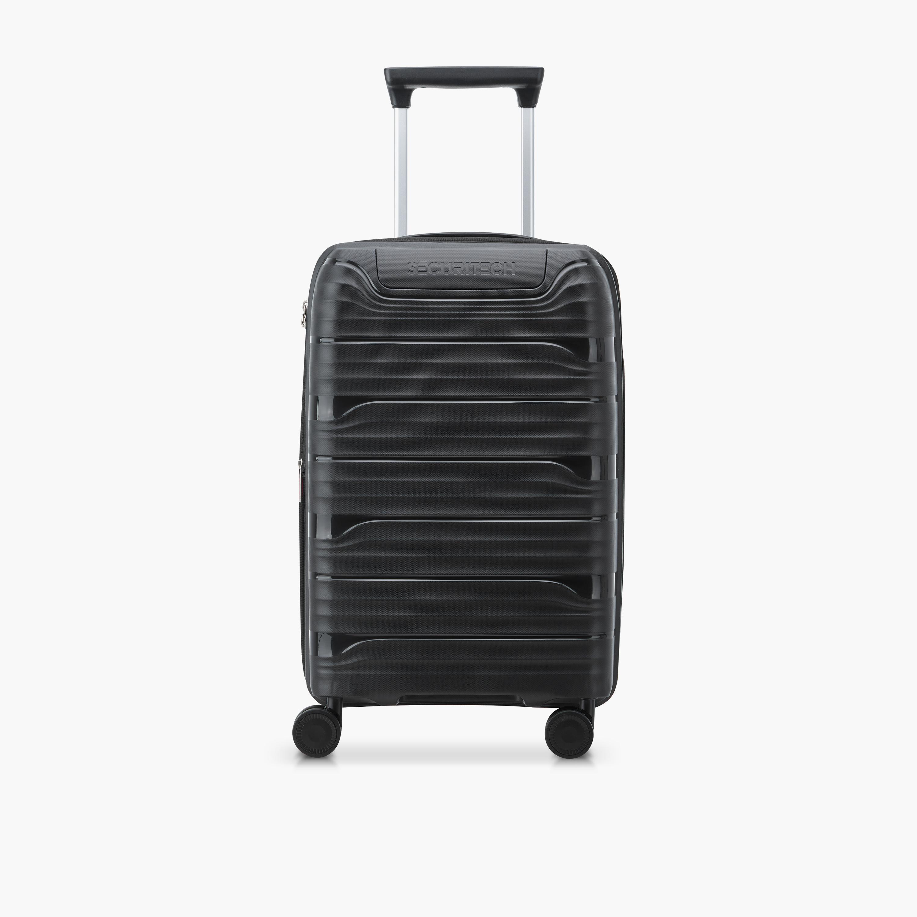 Delsey Paris Securitech Dune 55 CM Small Cabin Polypropylene Hard Sided 4-Wheeler Spinner Trolley Bag with TSA Combination Lock-travel-luggagesandbags-luggage-image-1