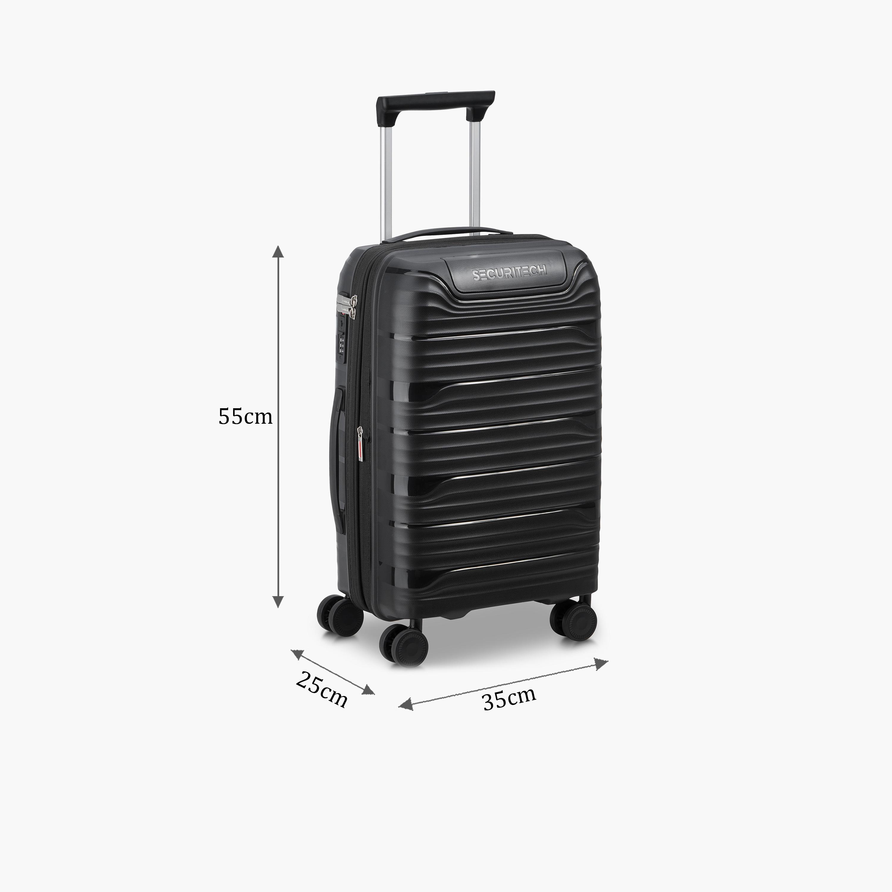 Delsey Paris Securitech Dune 55 CM Small Cabin Polypropylene Hard Sided 4-Wheeler Spinner Trolley Bag with TSA Combination Lock-travel-luggagesandbags-luggage-image-2