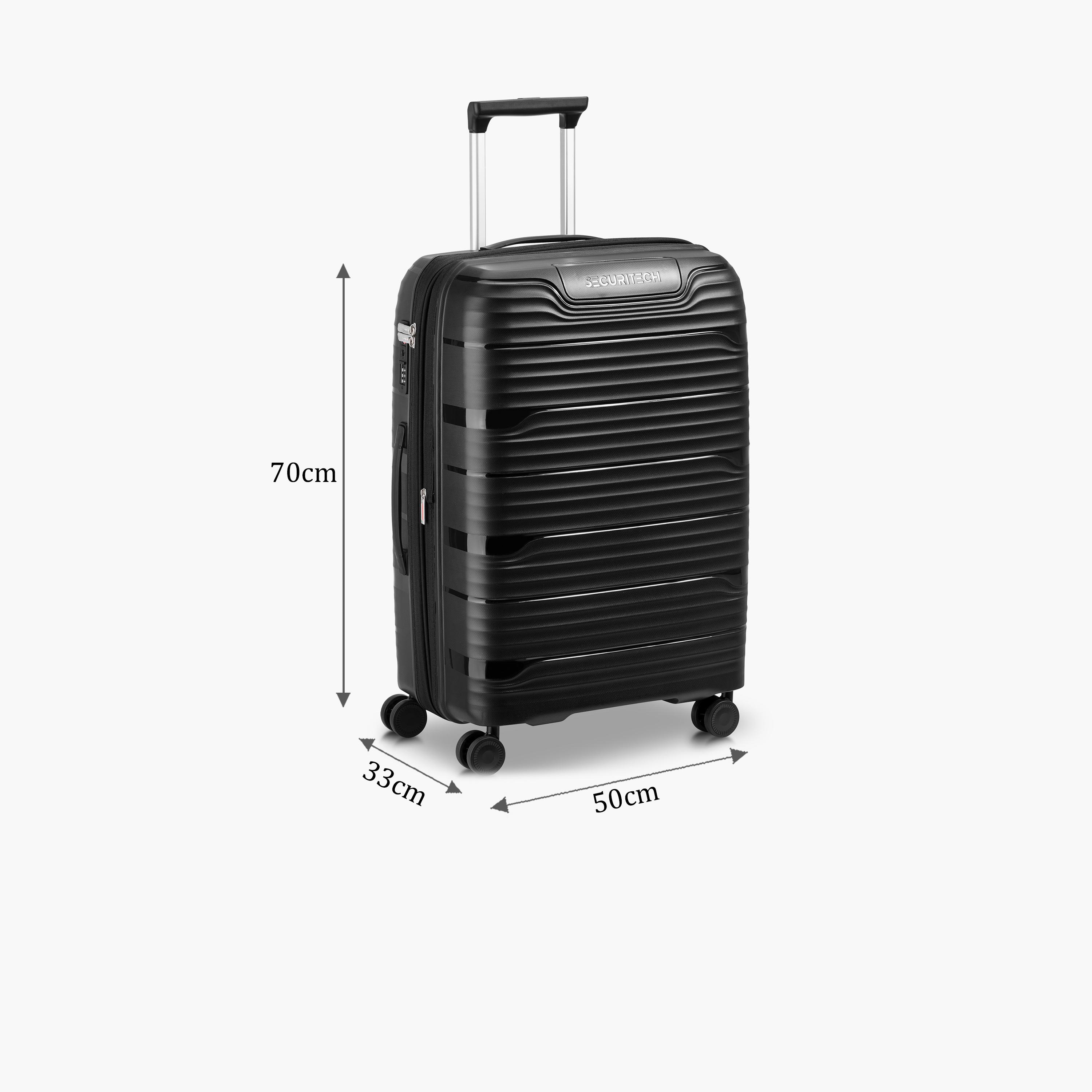 Delsey Paris Securitech Dune 70 CM Medium Check-in Polypropylene Hard Sided 4-Wheeler Spinner Trolley Bag with TSA Combination Lock-travel-luggagesandbags-luggage-image-2