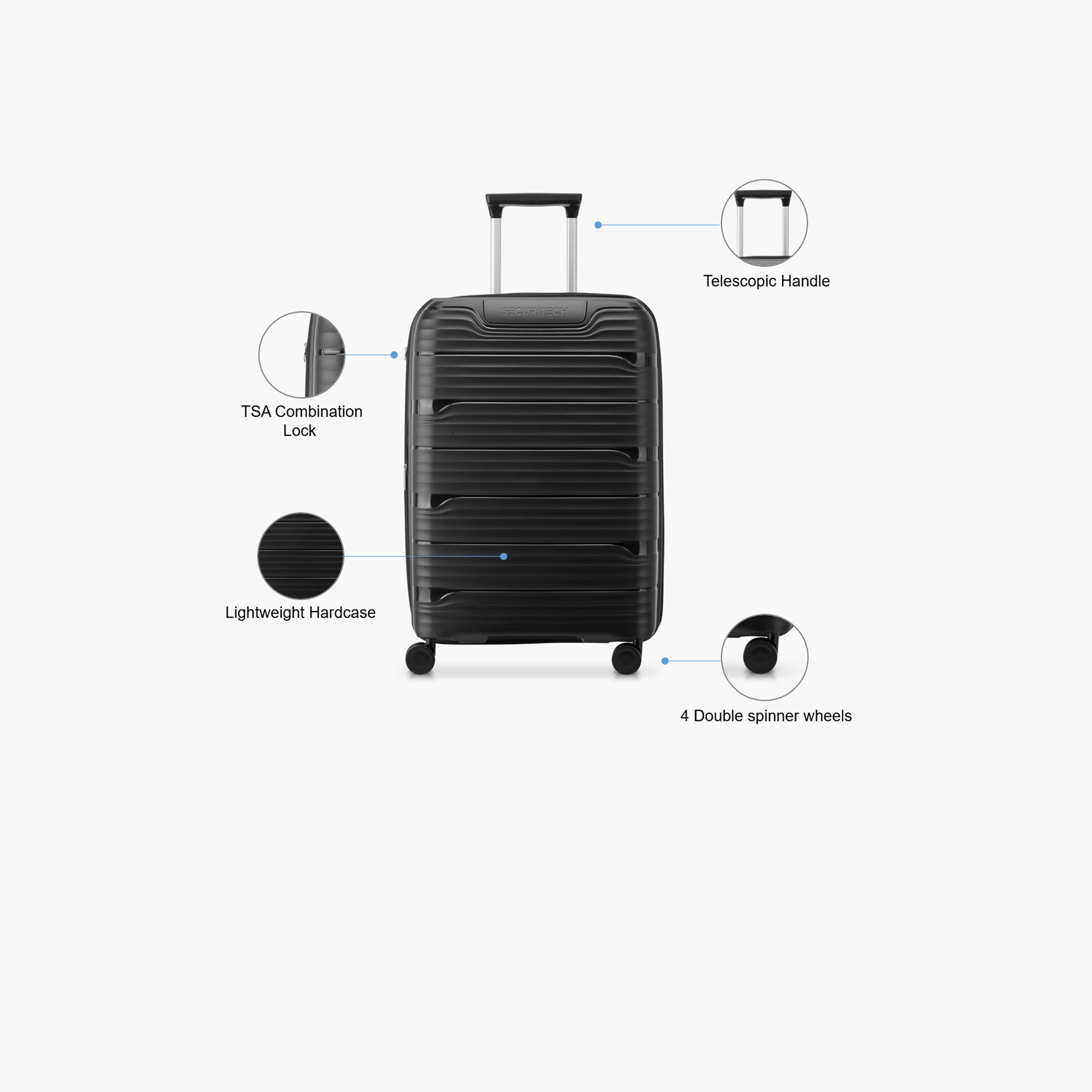 Delsey Paris Securitech Dune 82 CM Large Check-in Polypropylene Hard Sided 4-Wheeler Spinner Trolley Bag with TSA Combination Lock-travel-luggagesandbags-luggage-image-3