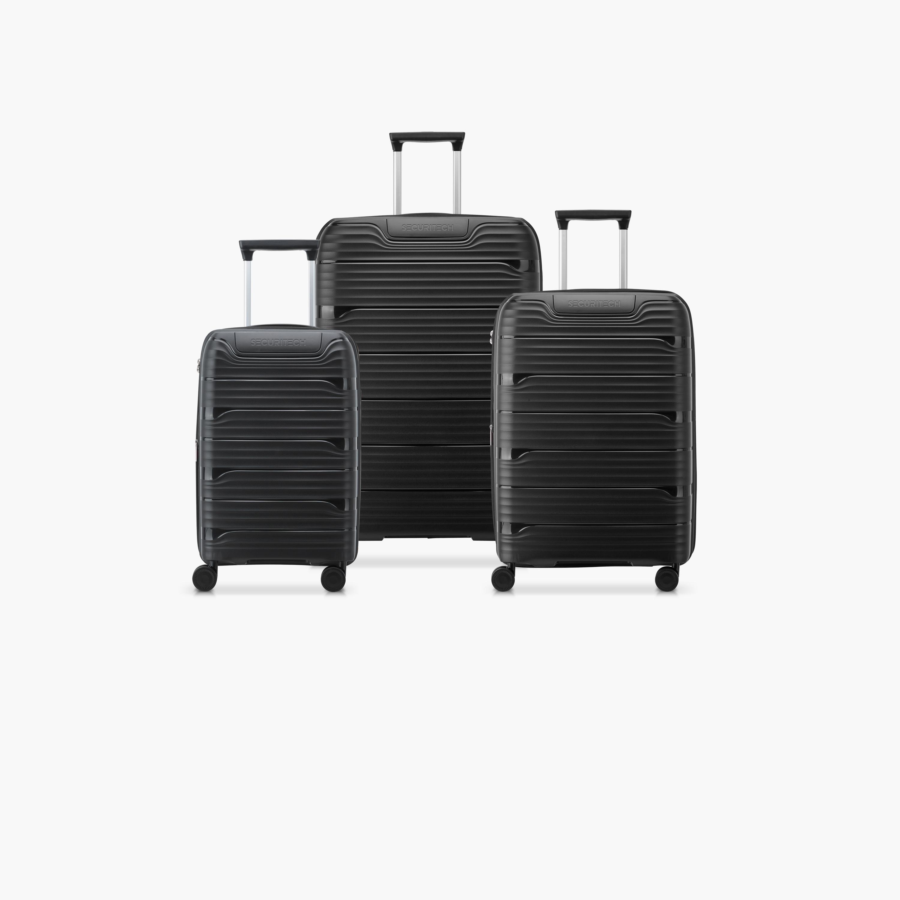 Delsey Paris Securitech Dune Set of 3 Polypropylene Hard Sided 4-Wheeler Spinner Trolley Bag with TSA Combination Lock-travel-luggagesandbags-luggage-image-1