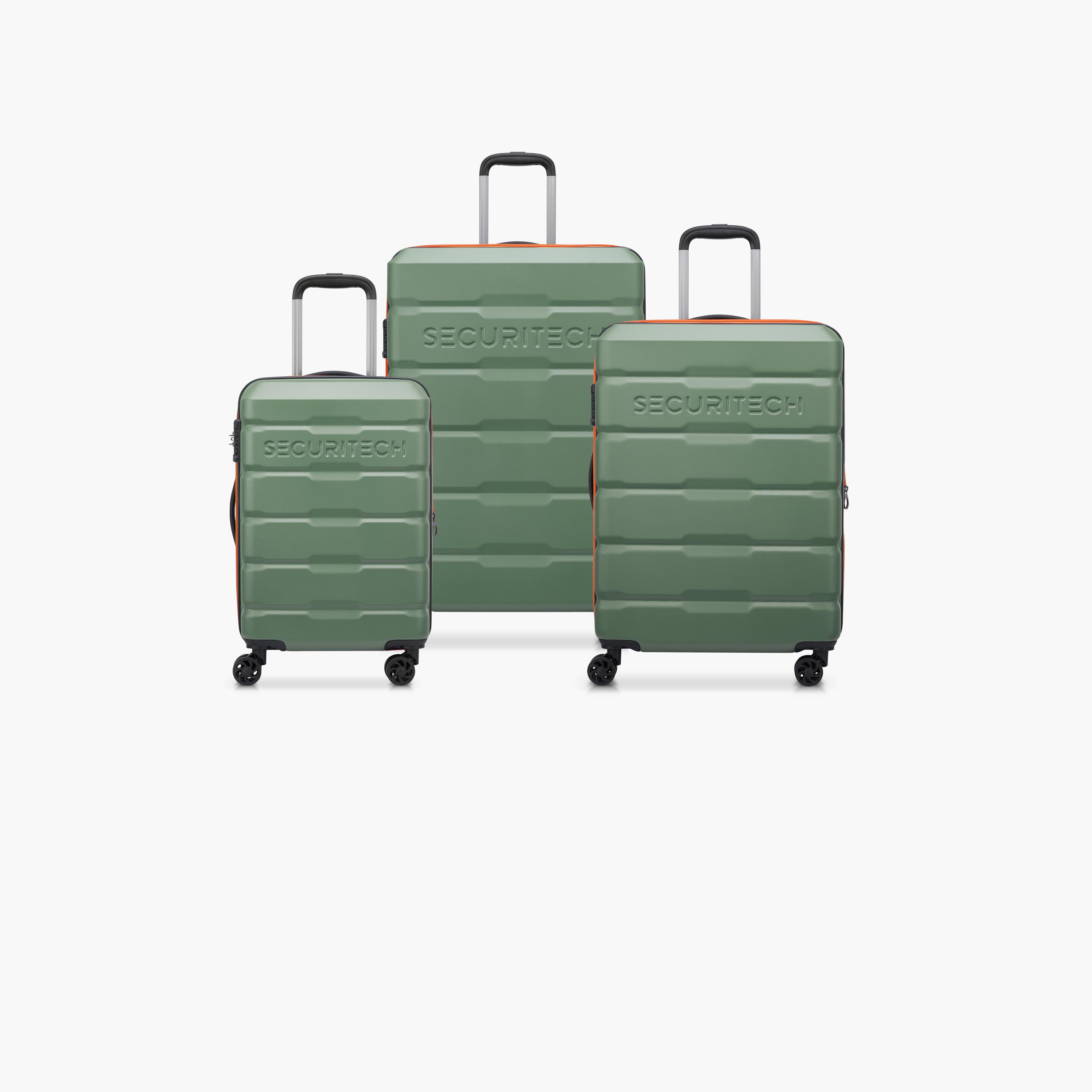Delsey Paris Securitech Citadel Set of 3 Polycarbonate with ABS Hard Sided 4-Wheeler Spinner Trolley Bag with TSA Combination Lock-travel-luggagesandbags-luggage-image-1