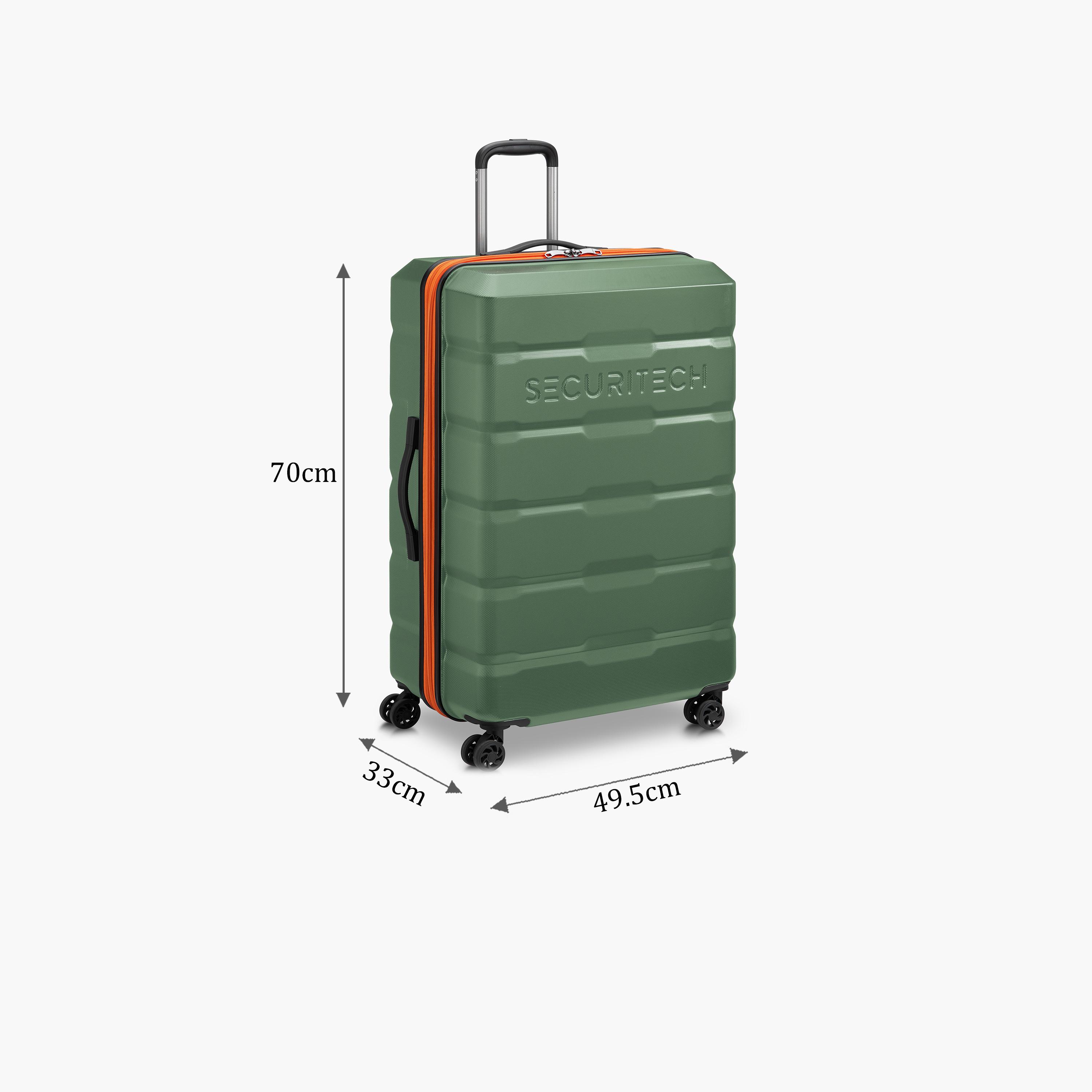 Delsey Paris Securitech Citadel 70 CM Medium Check-in Polycarbonate with ABS Hard Sided 4-Wheeler Spinner Trolley Bag with TSA Combination Lock-travel-luggagesandbags-luggage-image-2