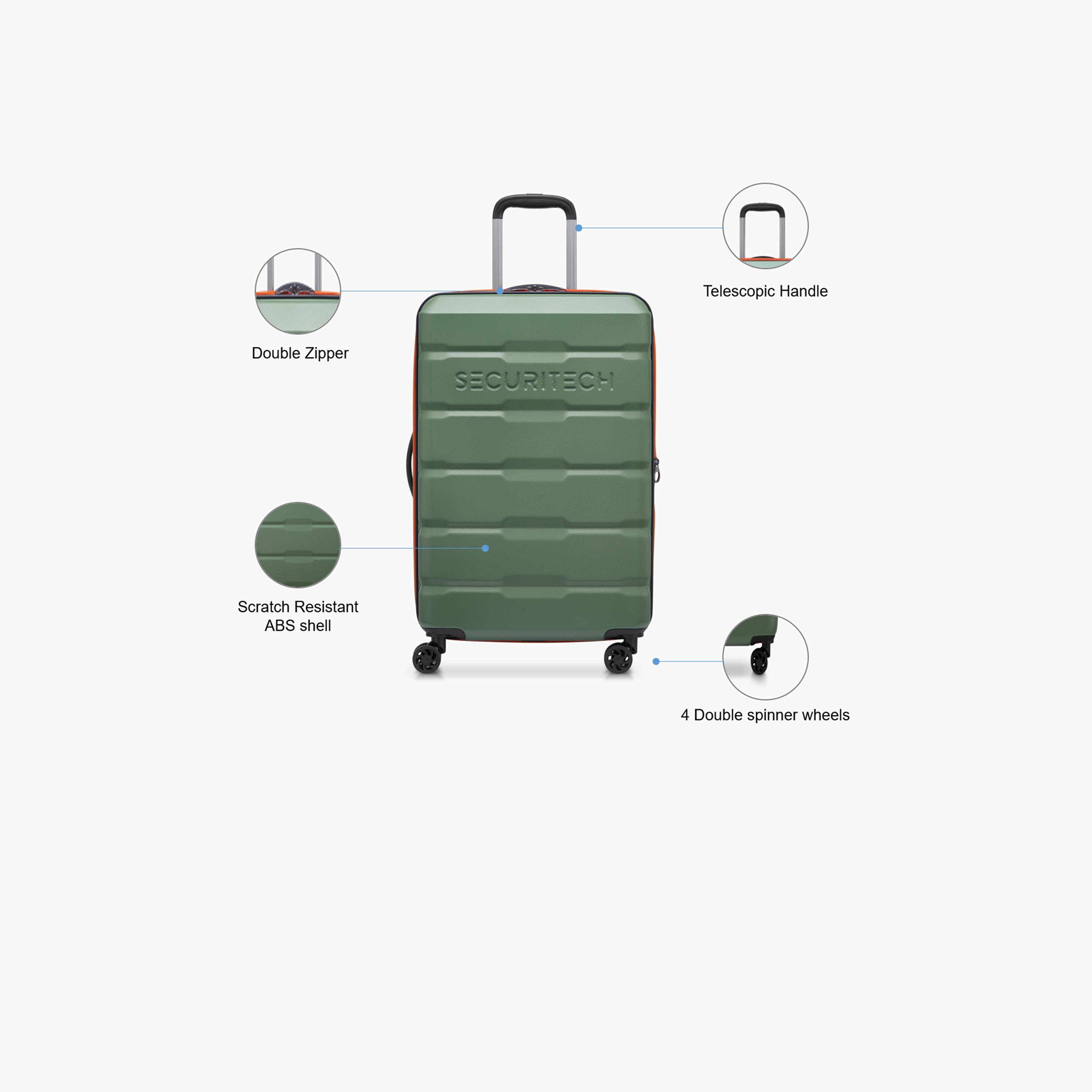 Delsey Paris Securitech Citadel 70 CM Medium Check-in Polycarbonate with ABS Hard Sided 4-Wheeler Spinner Trolley Bag with TSA Combination Lock-travel-luggagesandbags-luggage-image-3