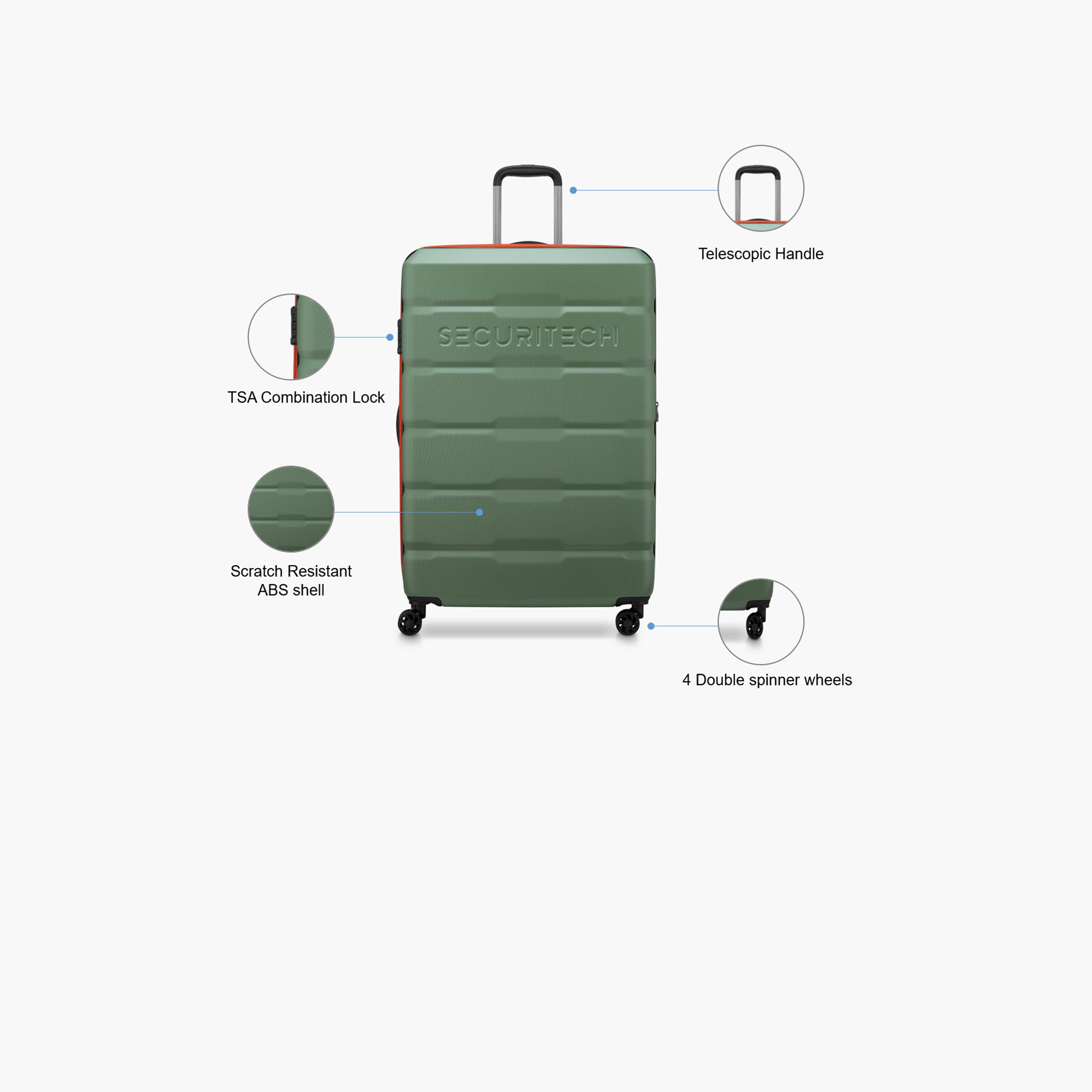 Securitech By Delsey Citadel Expendable Double wheel trolley 82cm Green-travel-luggagesandbags-luggage-image-3