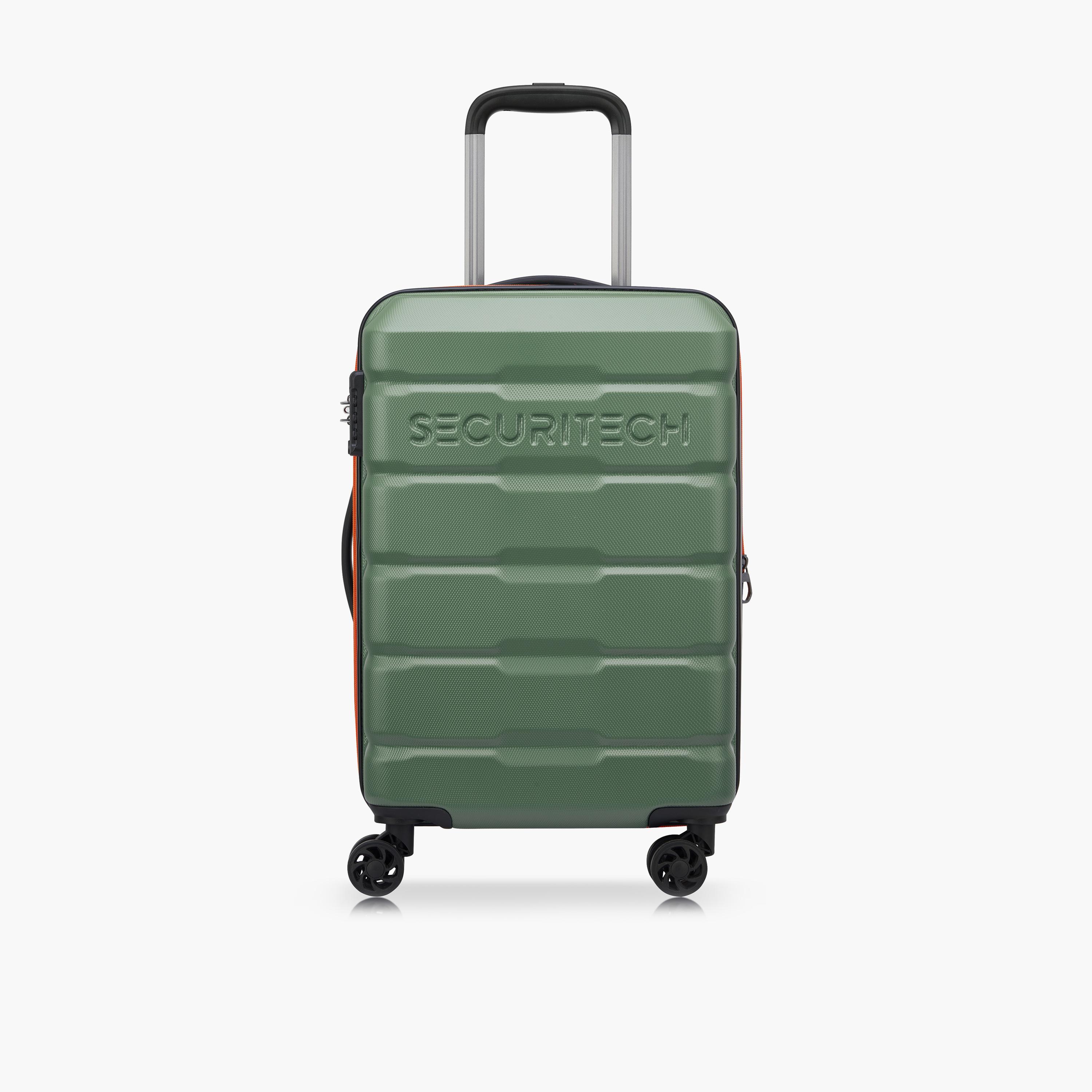 Delsey Paris Securitech Citadel 55 CM Small Cabin Polycarbonate with ABS Hard Sided 4-Wheeler Spinner Trolley Bag with TSA Combination Lock-travel-luggagesandbags-luggage-image-1