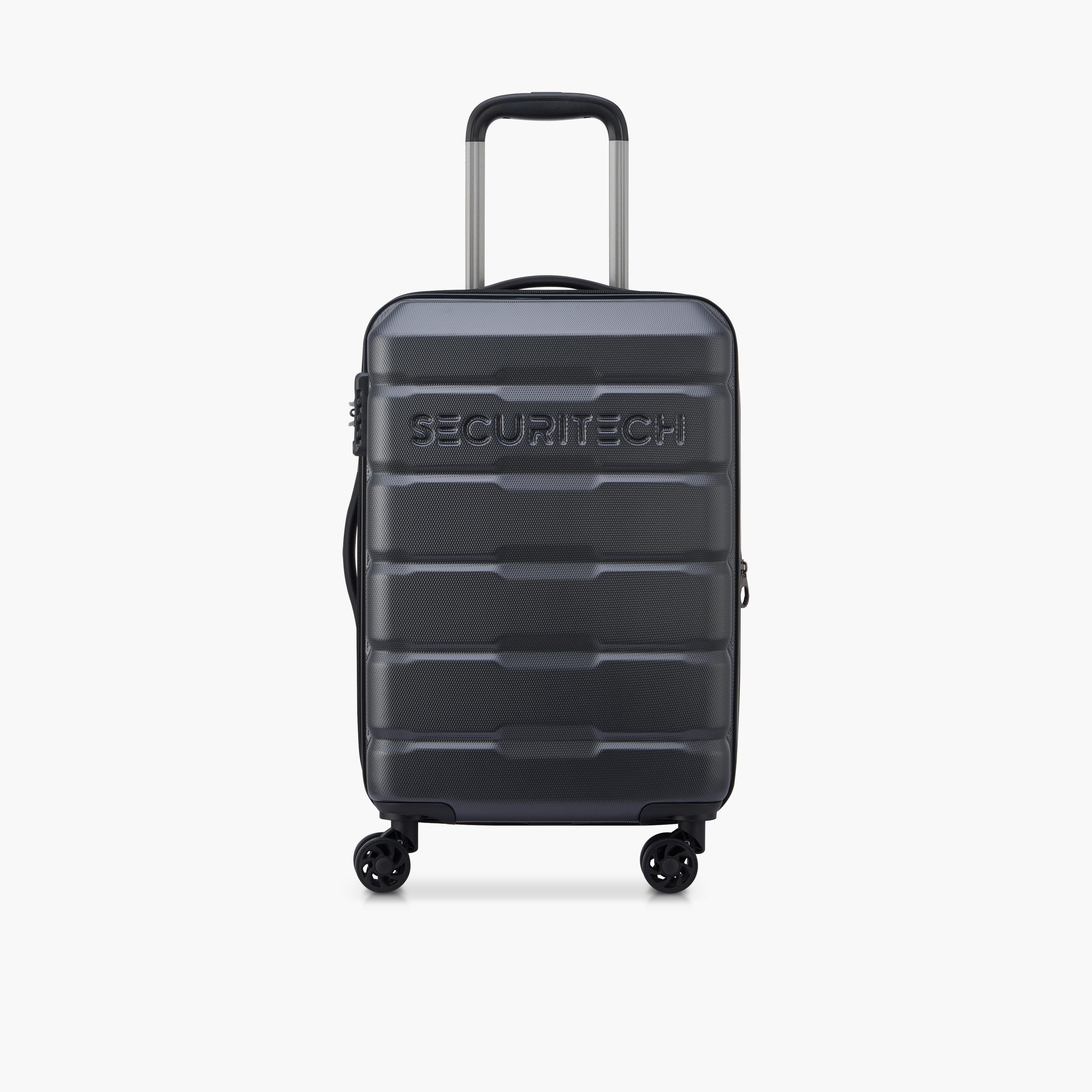 Delsey Paris Securitech Citadel 55 CM Small Cabin Polycarbonate with ABS Hard Sided 4-Wheeler Spinner Trolley Bag with TSA Combination Lock-travel-luggagesandbags-luggage-image-1