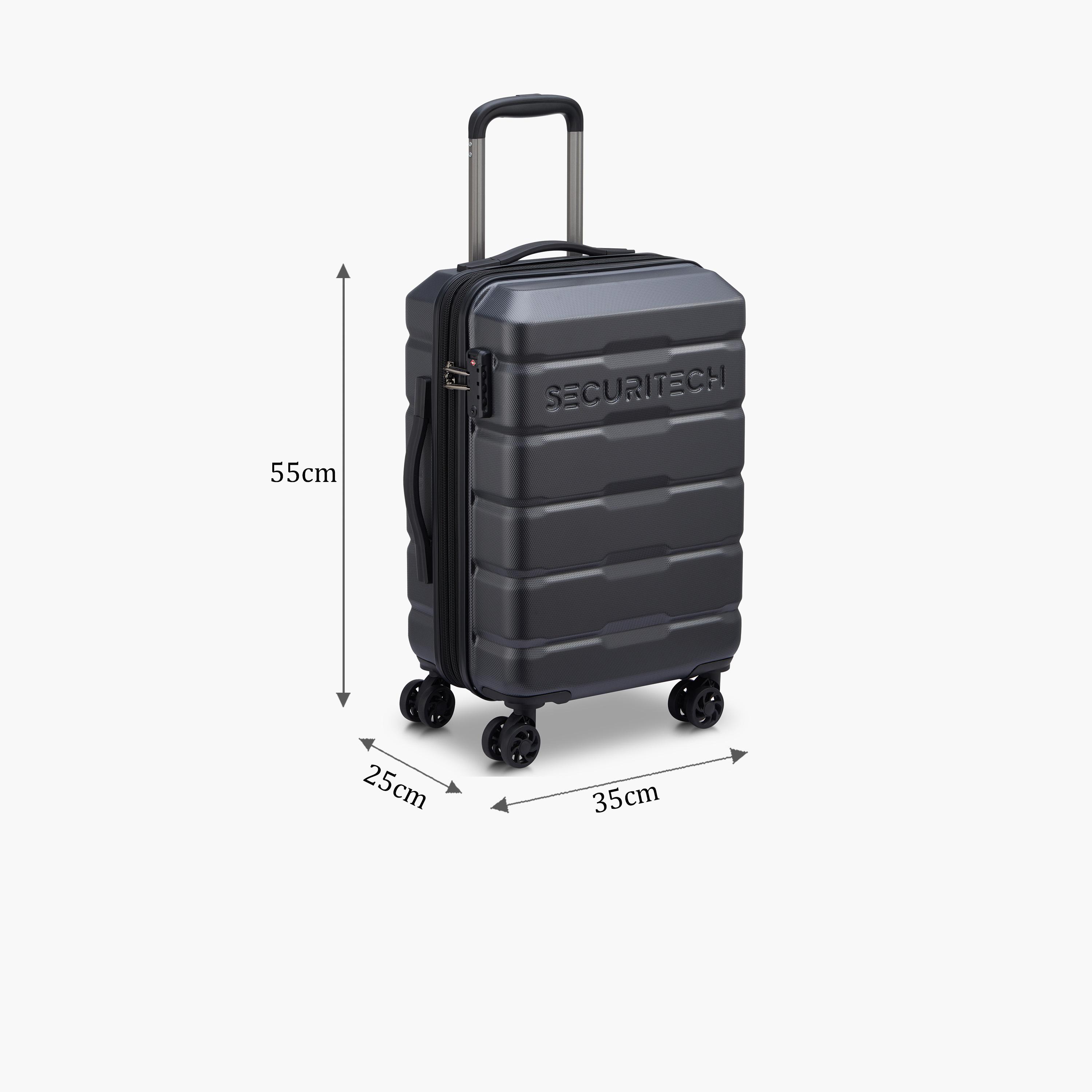 Delsey Paris Securitech Citadel 55 CM Small Cabin Polycarbonate with ABS Hard Sided 4-Wheeler Spinner Trolley Bag with TSA Combination Lock-travel-luggagesandbags-luggage-image-2
