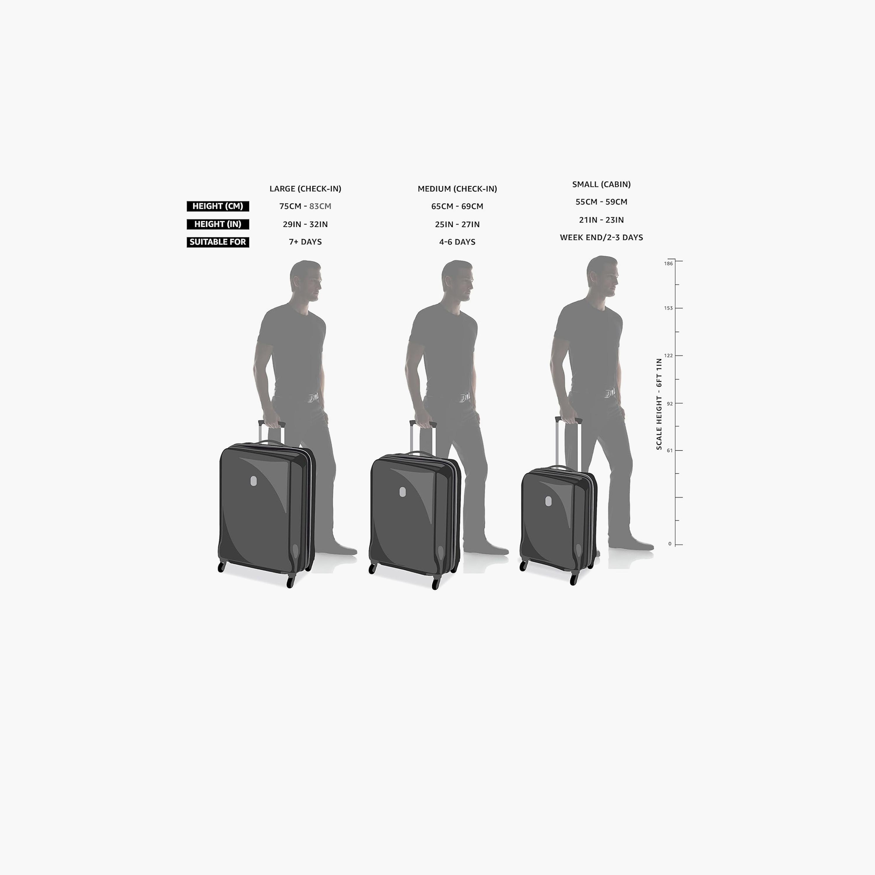 Delsey Paris Securitech Citadel Set of 3 Polycarbonate with ABS Hard Sided 4-Wheeler Spinner Trolley Bag with TSA Combination Lock-travel-luggagesandbags-luggage-image-3