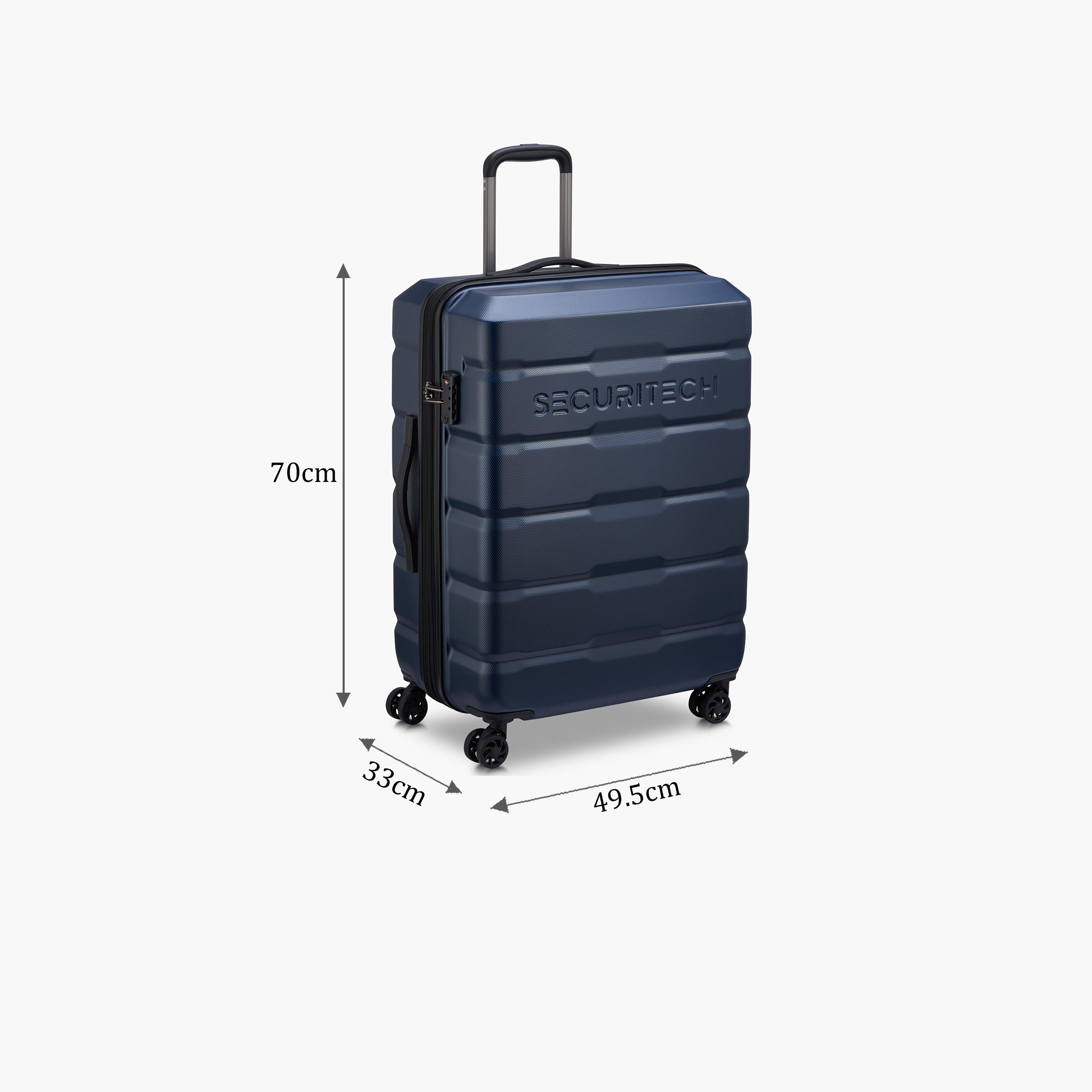 Delsey Paris Securitech Citadel 70 CM Medium Check-in Polycarbonate with ABS Hard Sided 4-Wheeler Spinner Trolley Bag with TSA Combination Lock-travel-luggagesandbags-luggage-image-2