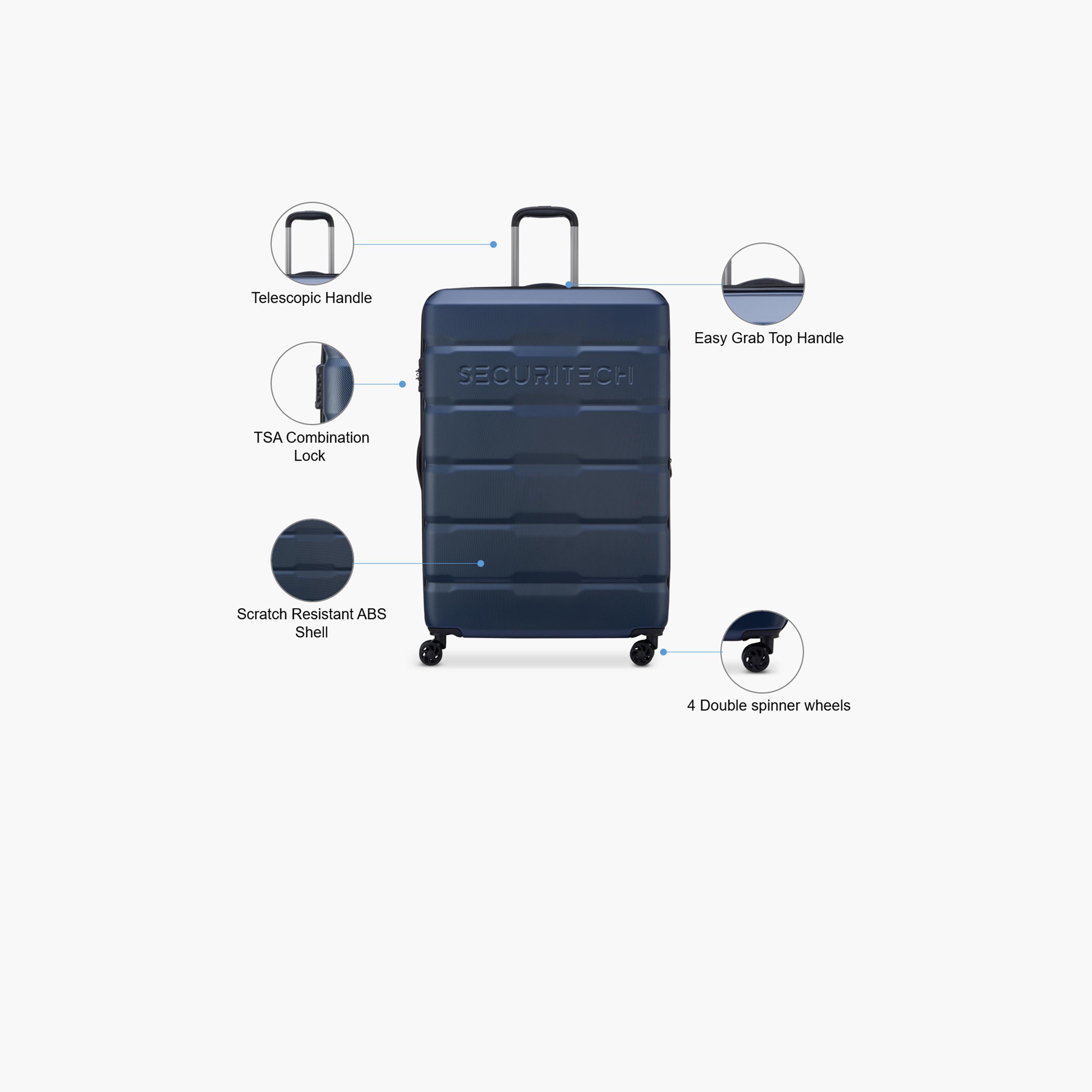 Delsey Paris Securitech Citadel 81.5 CM Large Check-in Polycarbonate with ABS Hard Sided 4-Wheeler Spinner Trolley Bag with TSA Combination Lock-travel-luggagesandbags-luggage-image-3