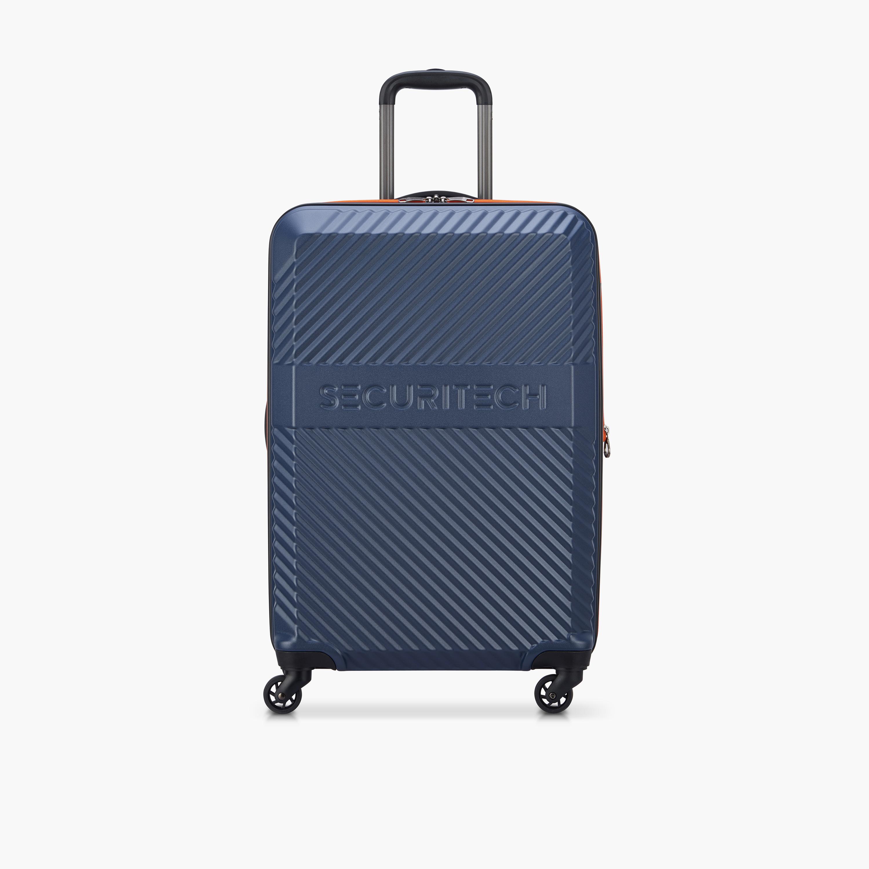 Delsey Paris Securitech Patrol 81 CM Large Check-in Polycarbonate with ABS Hard Sided 4-Wheeler Spinner Trolley Bag with TSA Combination Lock-travel-luggagesandbags-luggage-image-1