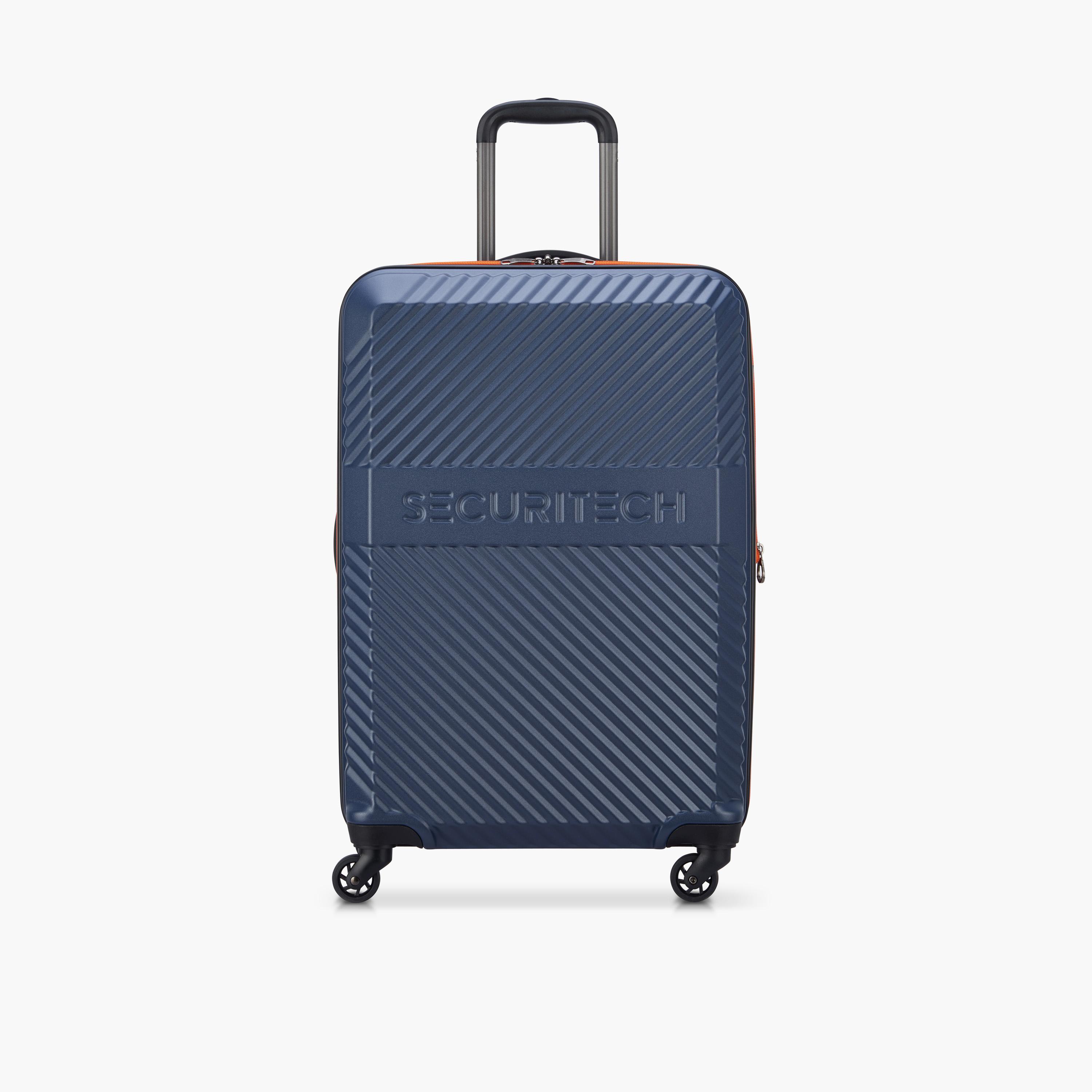Delsey Paris Securitech Patrol 70 CM Medium Check-in Polycarbonate with ABS Hard Sided 4-Wheeler Spinner Trolley Bag with TSA Combination Lock-travel-luggagesandbags-luggage-image-1