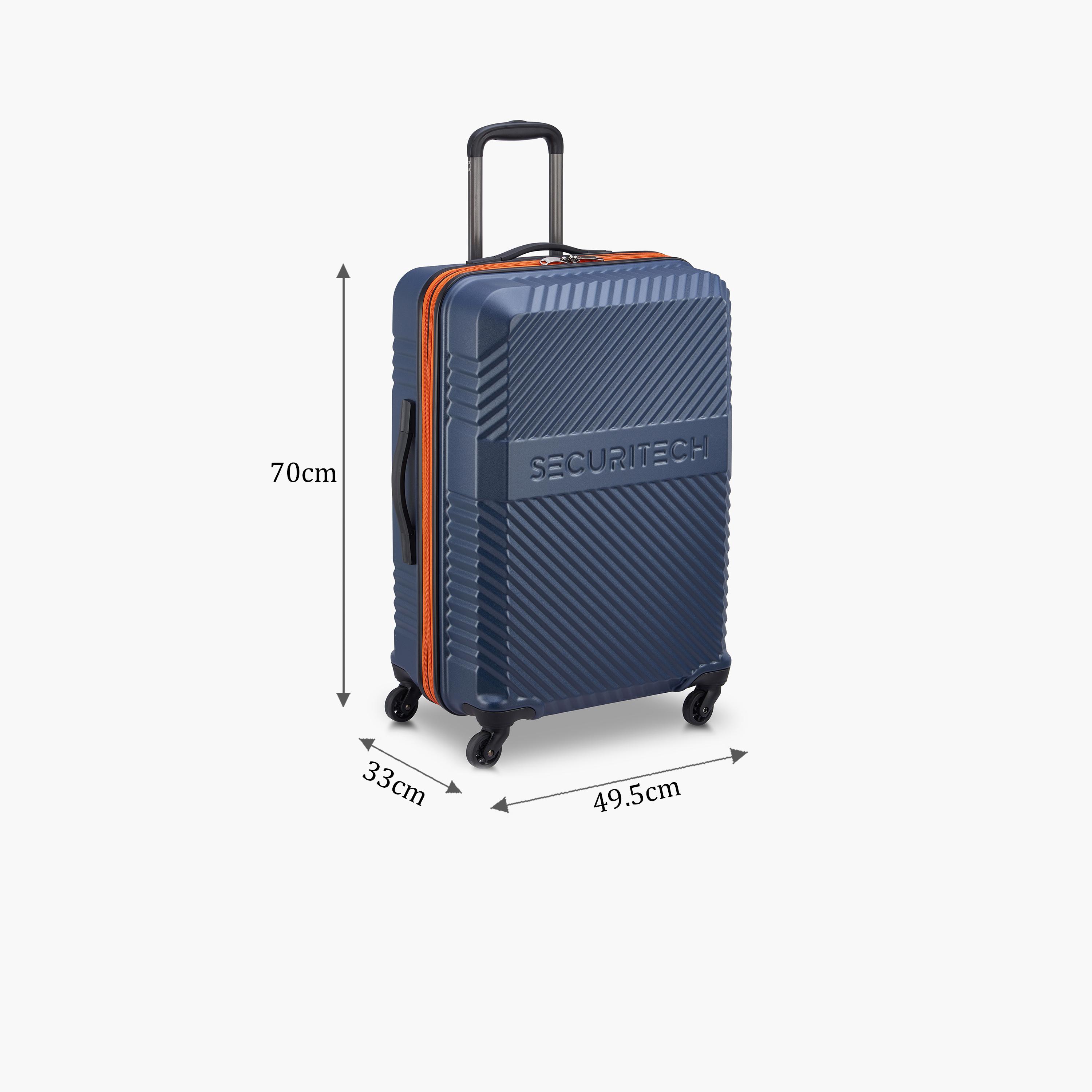 Delsey Paris Securitech Patrol 70 CM Medium Check-in Polycarbonate with ABS Hard Sided 4-Wheeler Spinner Trolley Bag with TSA Combination Lock-travel-luggagesandbags-luggage-image-2