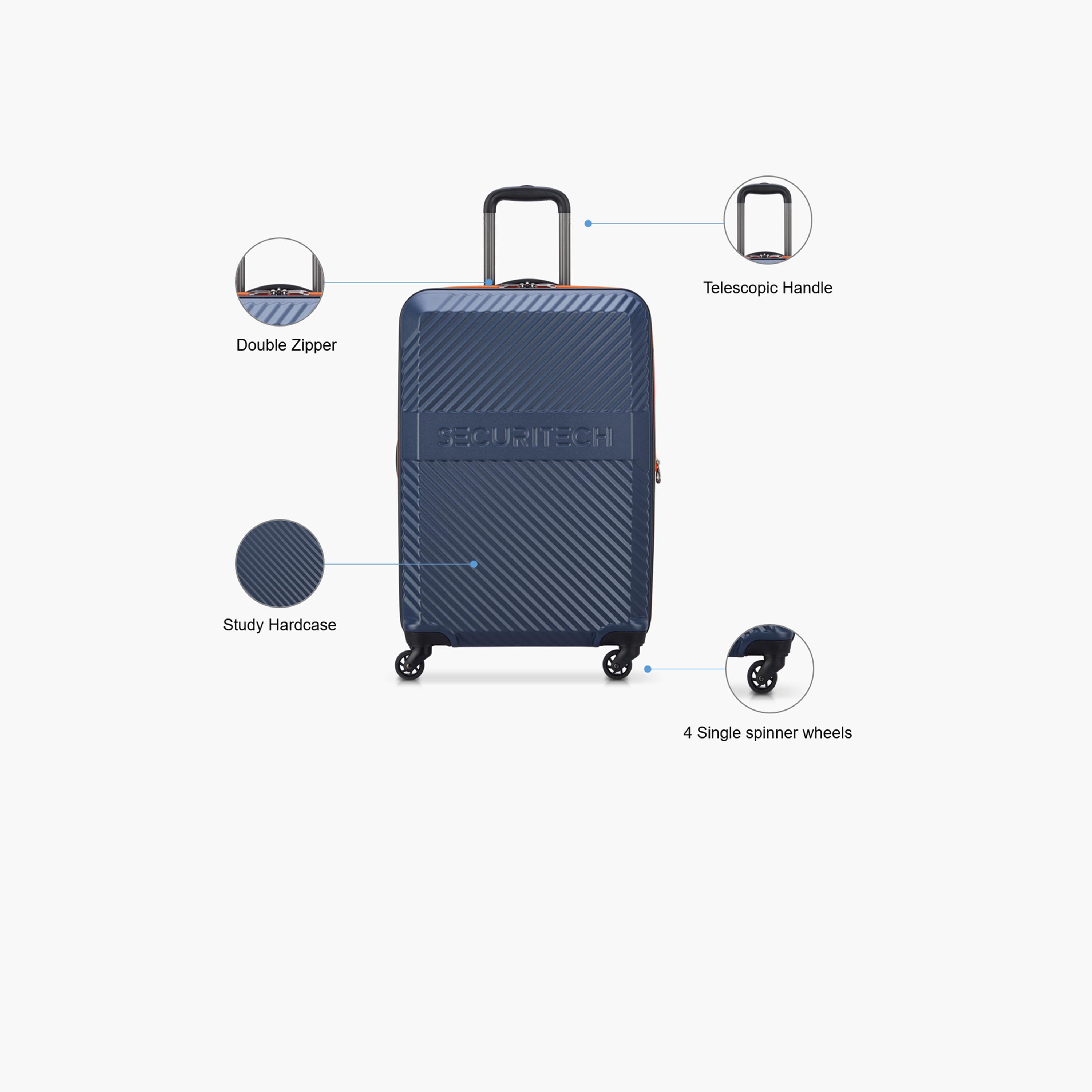 Delsey Paris Securitech Patrol 70 CM Medium Check-in Polycarbonate with ABS Hard Sided 4-Wheeler Spinner Trolley Bag with TSA Combination Lock-travel-luggagesandbags-luggage-image-3