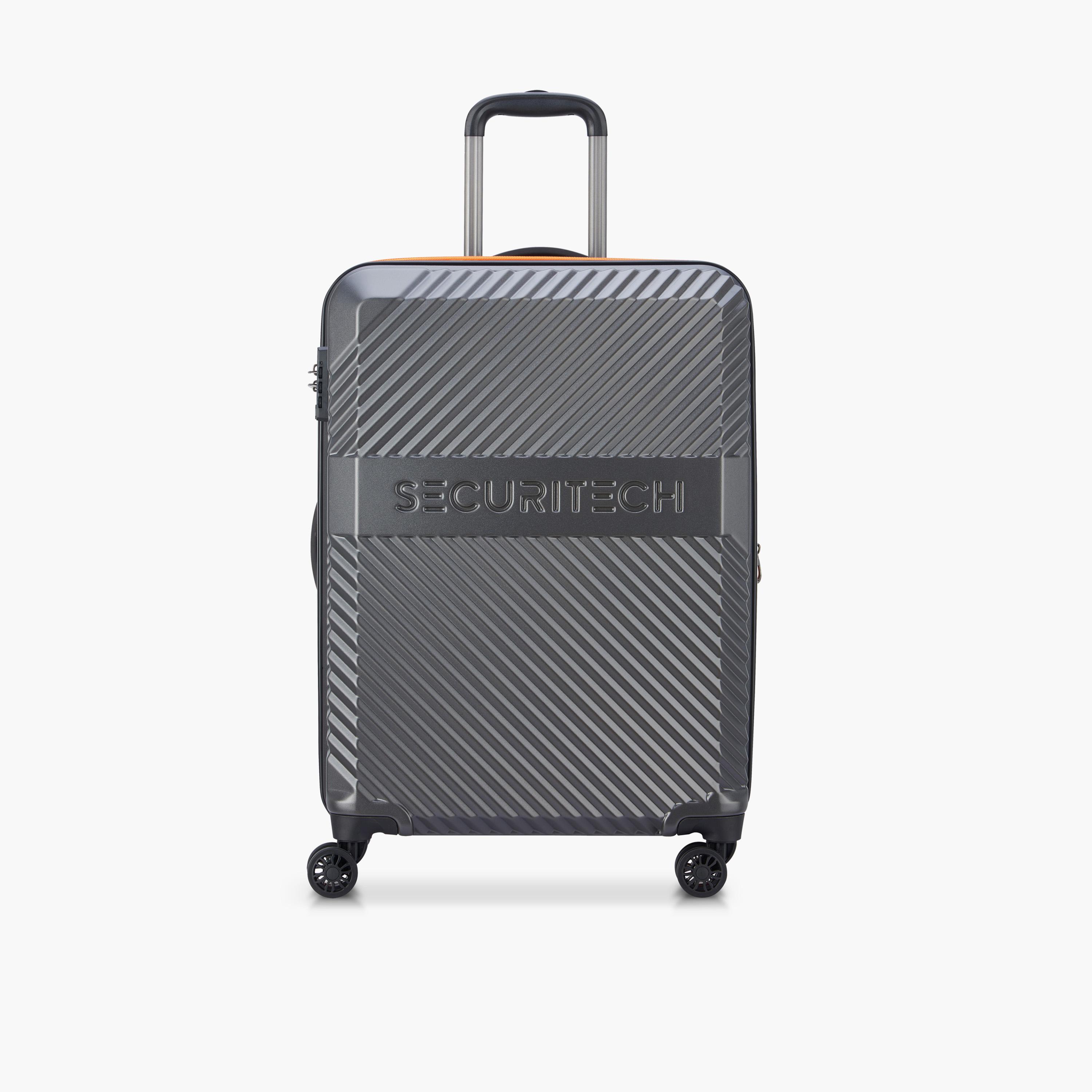 Delsey Paris Securitech Patrol 70 CM Medium Check-in Polycarbonate with ABS Hard Sided 4-Wheeler Spinner Trolley Bag with TSA Combination Lock-travel-luggagesandbags-luggage-image-1