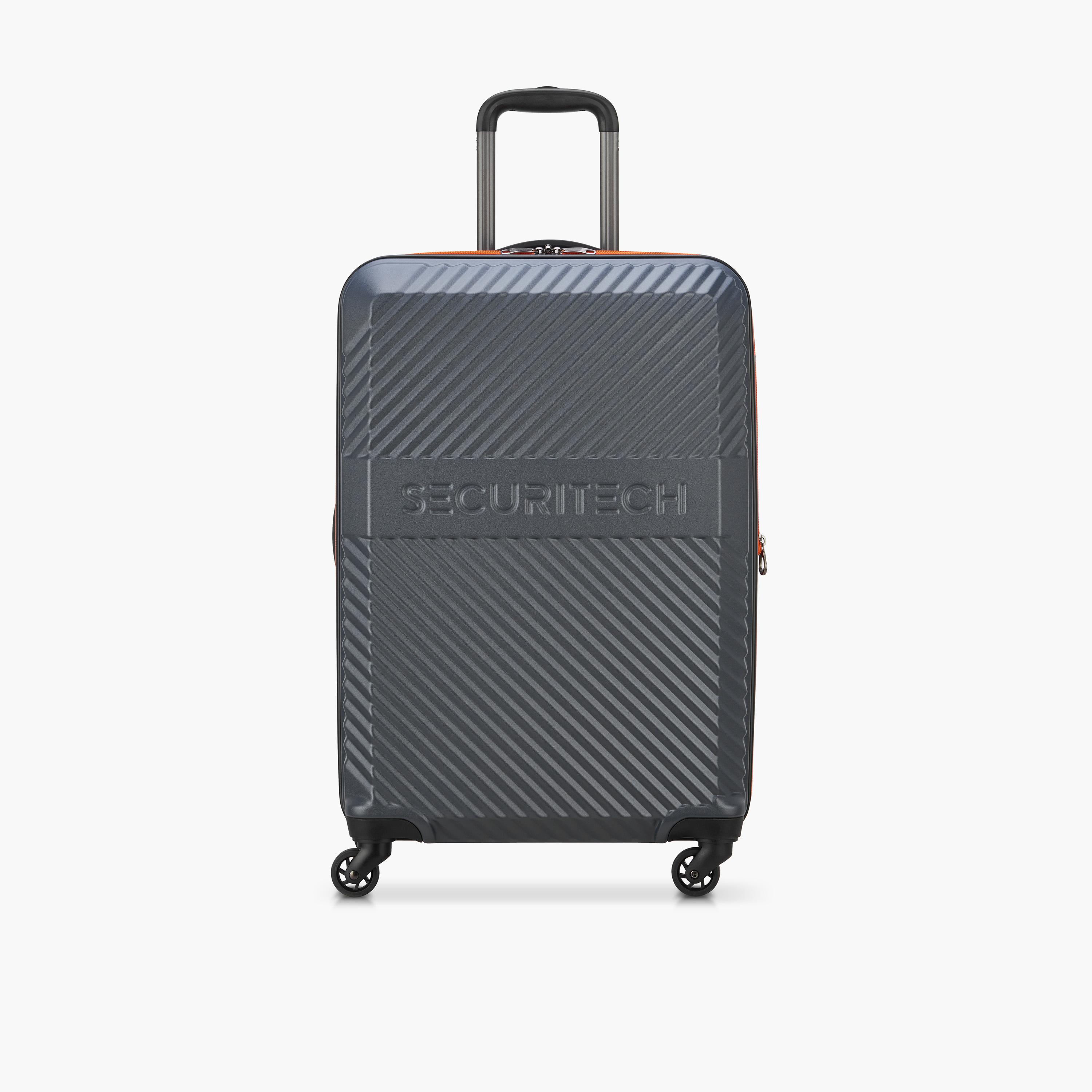 Delsey Paris Securitech Patrol 81 CM Large Check-in Polycarbonate with ABS Hard Sided 4-Wheeler Spinner Trolley Bag with TSA Combination Lock-travel-luggagesandbags-luggage-image-1