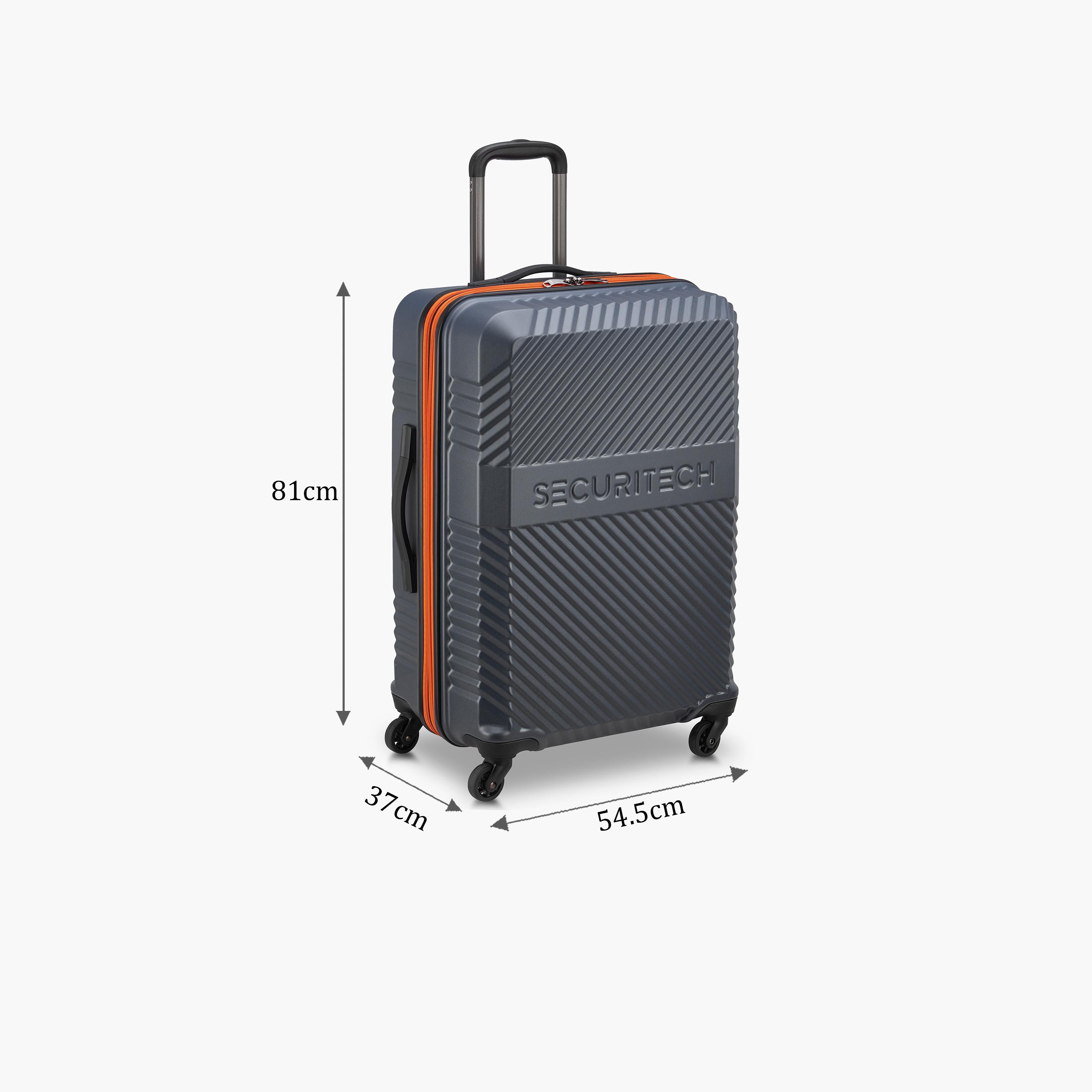 Delsey Paris Securitech Patrol 81 CM Large Check-in Polycarbonate with ABS Hard Sided 4-Wheeler Spinner Trolley Bag with TSA Combination Lock-travel-luggagesandbags-luggage-image-2