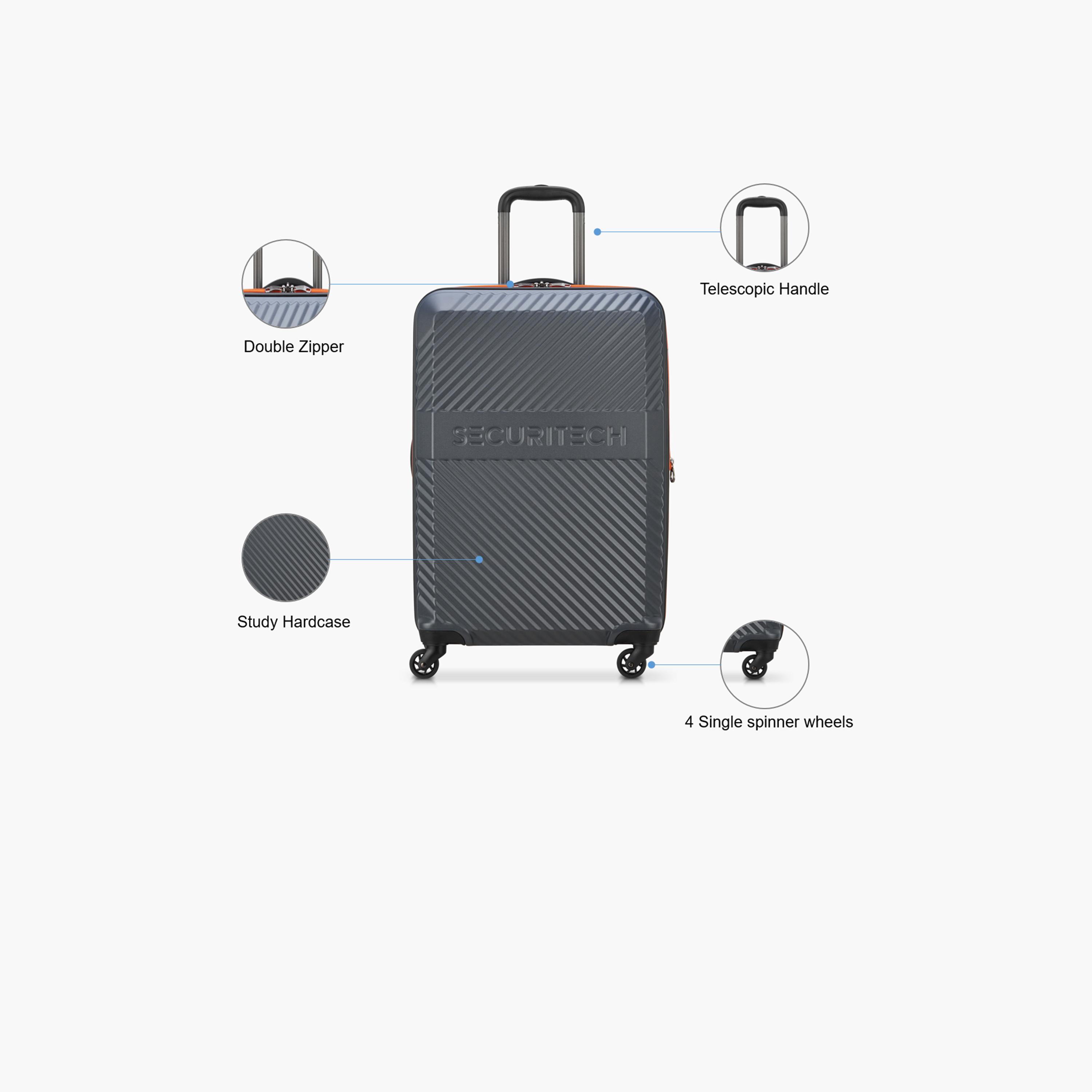 Delsey Paris Securitech Patrol 81 CM Large Check-in Polycarbonate with ABS Hard Sided 4-Wheeler Spinner Trolley Bag with TSA Combination Lock-travel-luggagesandbags-luggage-image-3