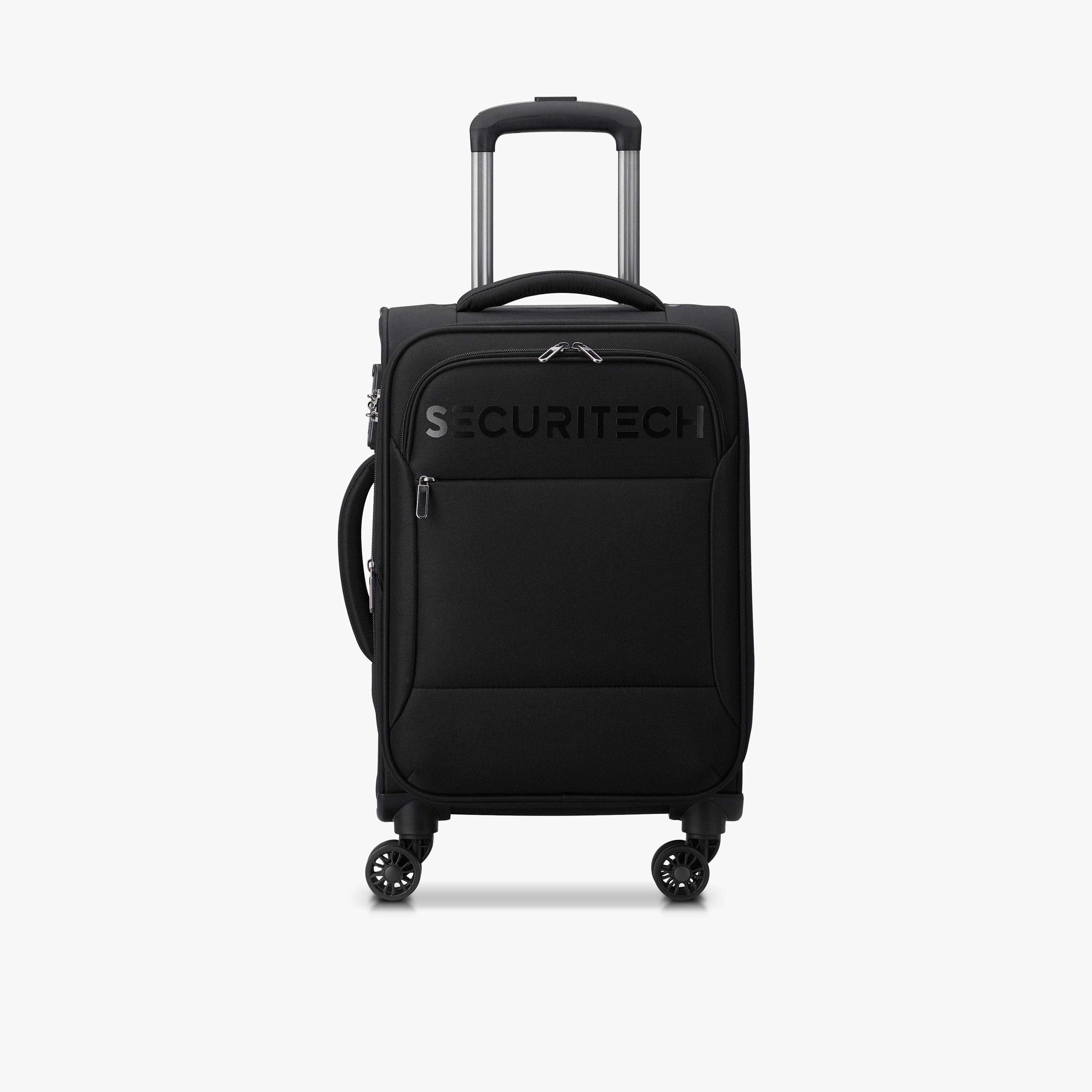 Delsey Paris Securitech Vanuard 55 CM Small Cabin Polyester Soft Sided 4-Wheeler Spinner Trolley Bag with TSA Combination Lock-travel-luggagesandbags-luggage-image-1