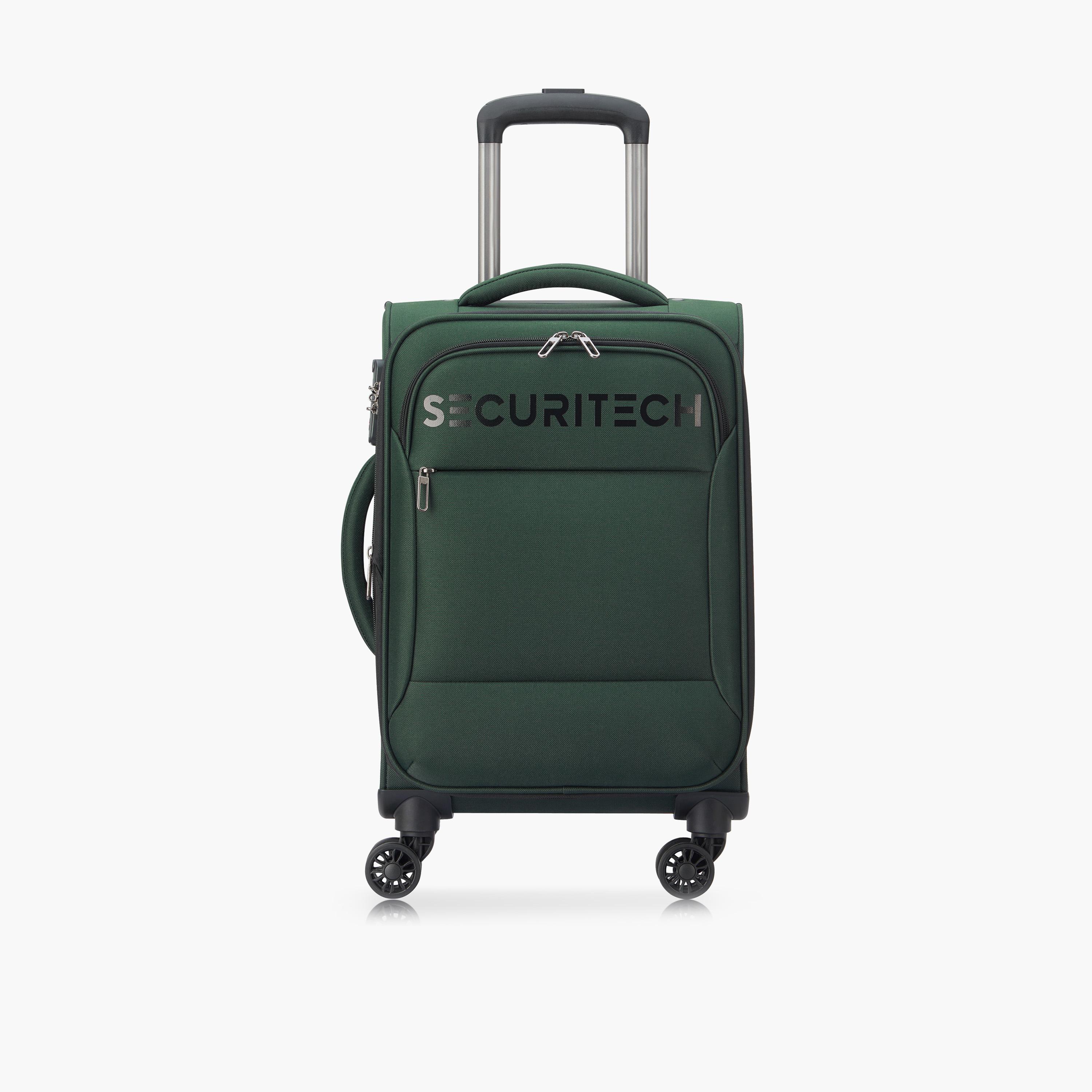 Delsey Paris Securitech Vanuard 55 CM Small Cabin Polyester Soft Sided 4-Wheeler Spinner Trolley Bag with TSA Combination Lock-travel-luggagesandbags-luggage-image-1