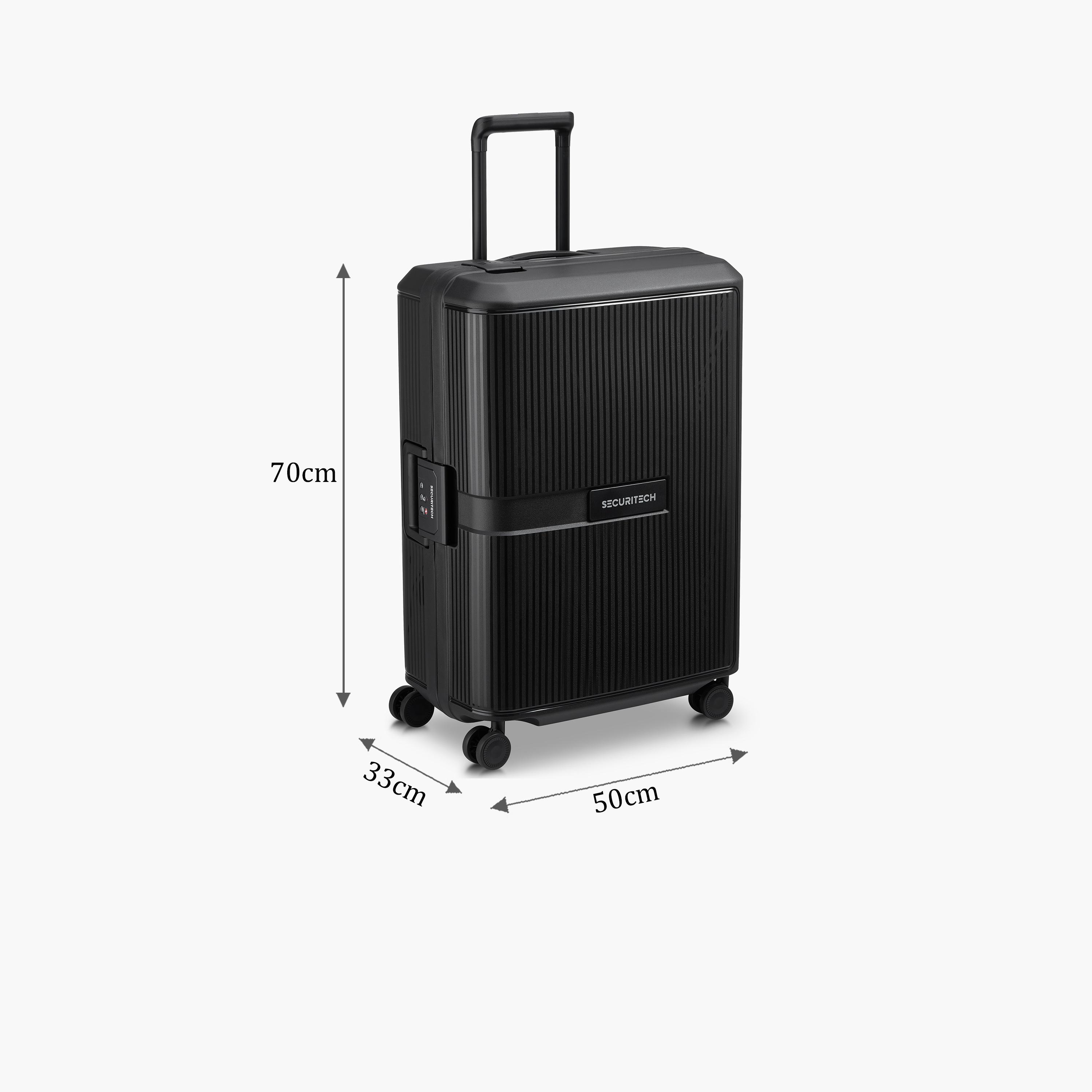 Delsey Paris Securitech Stone 70 CM Medium Check-in Polypropylene Hard Sided 4-Wheeler Spinner Trolley Bag with TSA Combination Lock-travel-luggagesandbags-luggage-image-2