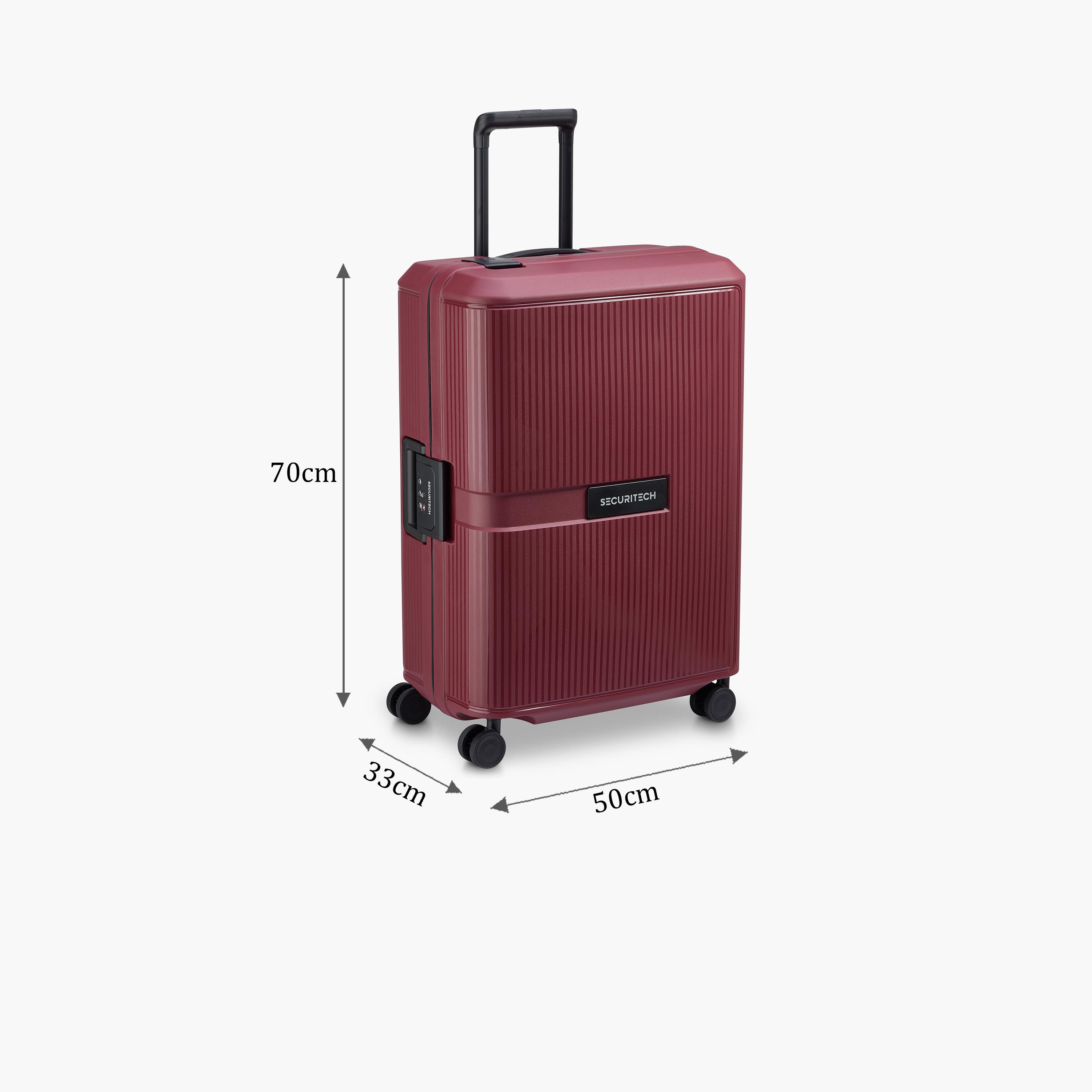 Delsey Paris Securitech Stone 70 CM Medium Check-in Polypropylene Hard Sided 4-Wheeler Spinner Trolley Bag with TSA Combination Lock-travel-luggagesandbags-luggage-image-2