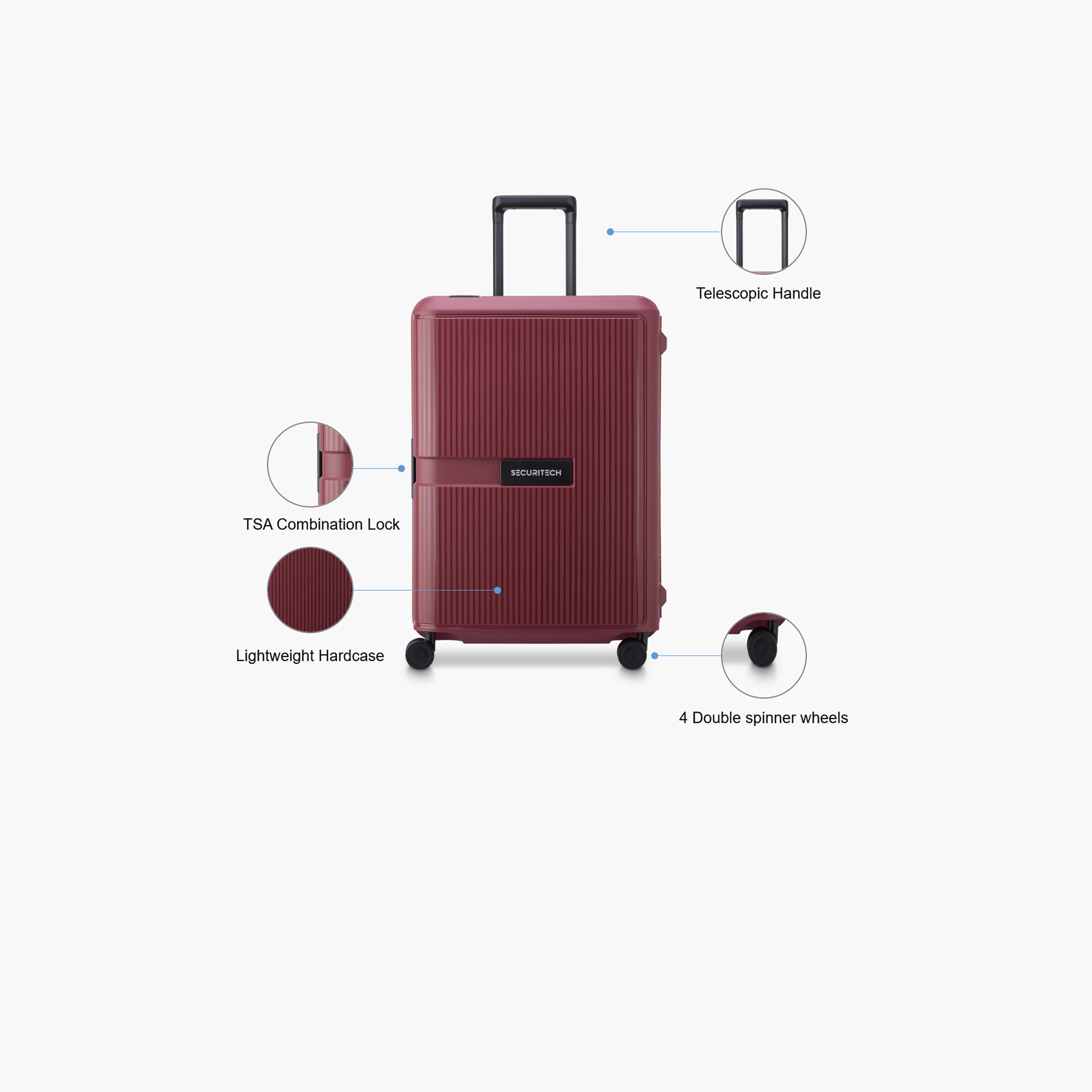 Delsey Paris Securitech Stone 70 CM Medium Check-in Polypropylene Hard Sided 4-Wheeler Spinner Trolley Bag with TSA Combination Lock-travel-luggagesandbags-luggage-image-3