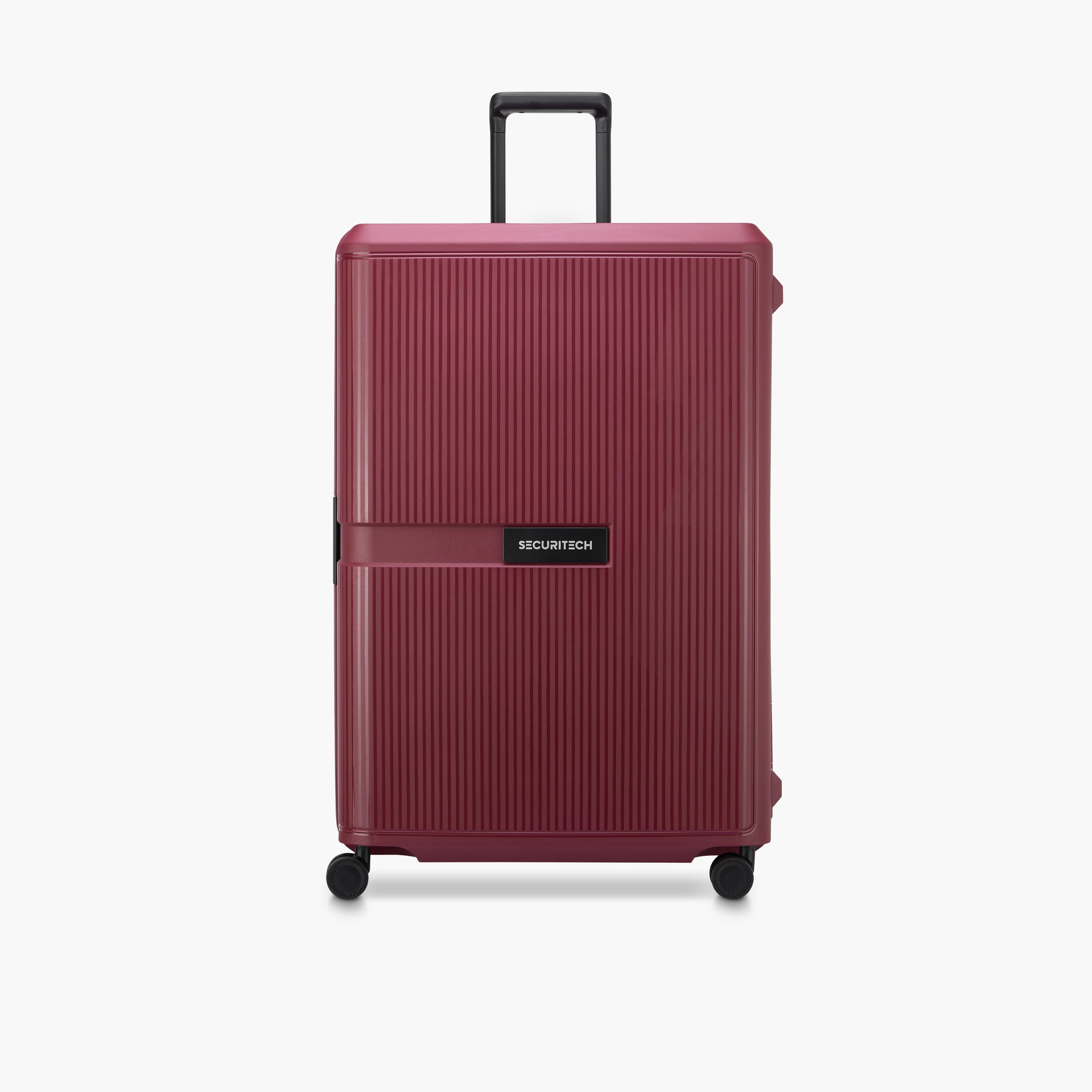 Delsey Paris Securitech Stone 82 CM Large Check-in Polypropylene Hard Sided 4-Wheeler Spinner Trolley Bag with TSA Combination Lock-travel-luggagesandbags-luggage-image-1