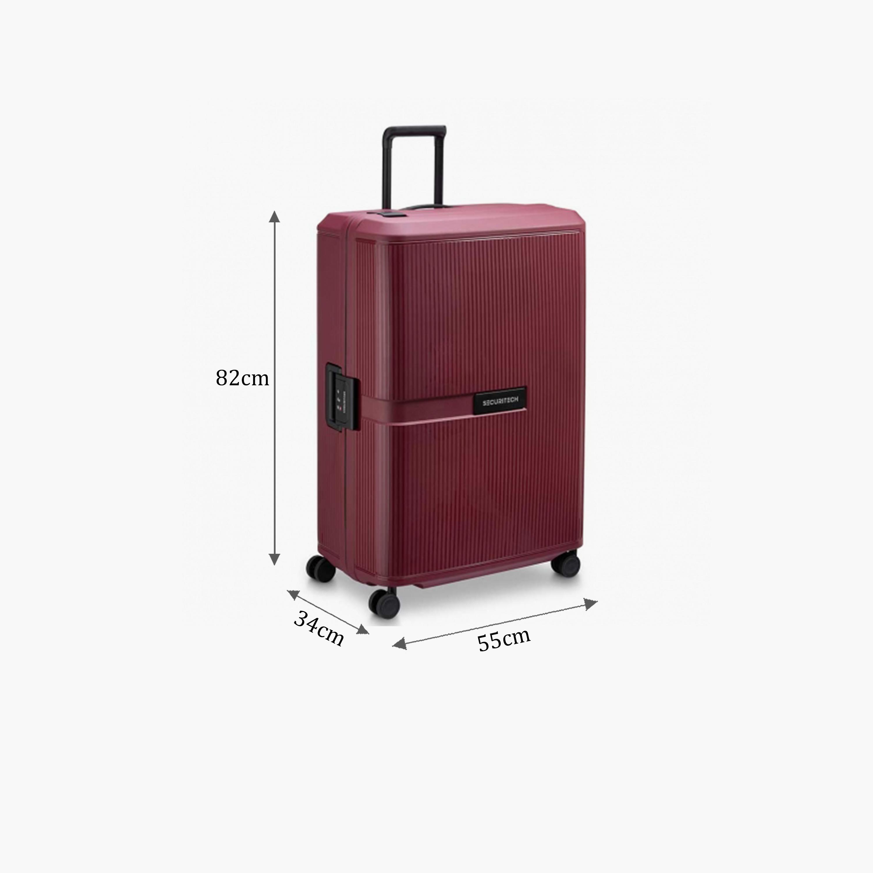 Delsey Paris Securitech Stone 82 CM Large Check-in Polypropylene Hard Sided 4-Wheeler Spinner Trolley Bag with TSA Combination Lock-travel-luggagesandbags-luggage-image-2