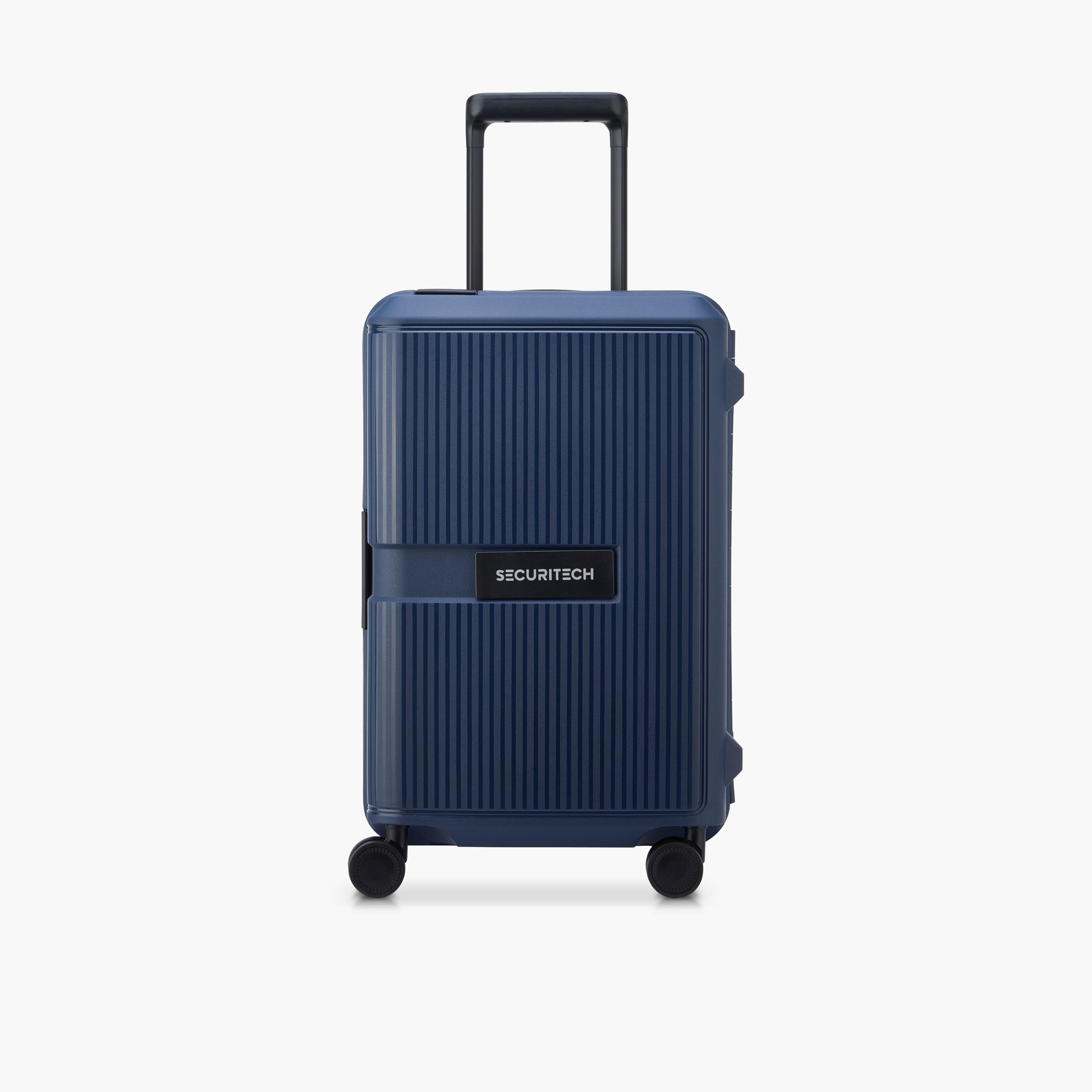 Delsey Paris Securitech Stone 55 CM Small Cabin Polypropylene Hard Sided 4-Wheeler Spinner Trolley Bag with TSA Combination Lock-travel-luggagesandbags-luggage-image-1
