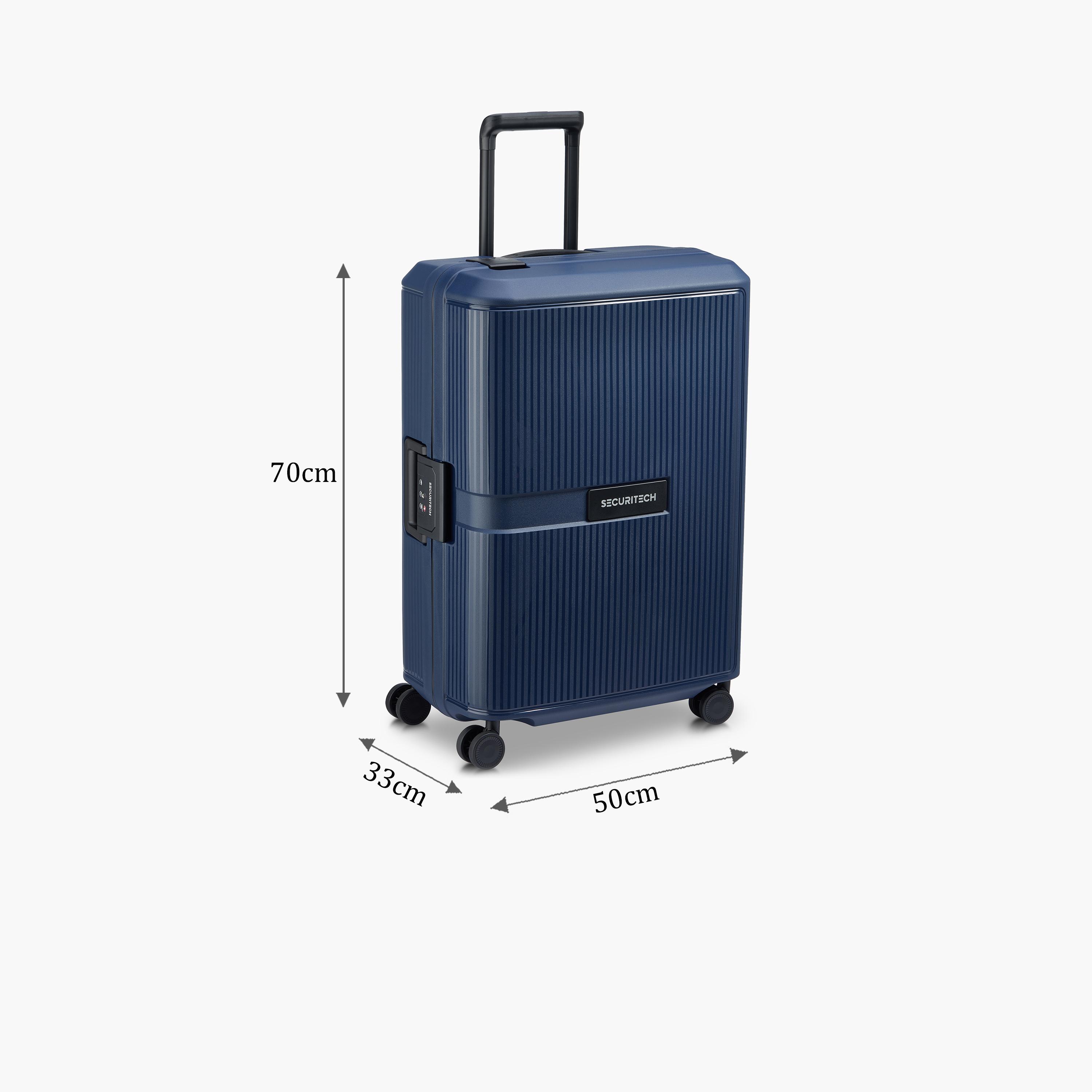 Delsey Paris Securitech Stone 70 CM Medium Check-in Polypropylene Hard Sided 4-Wheeler Spinner Trolley Bag with TSA Combination Lock-travel-luggagesandbags-luggage-image-2