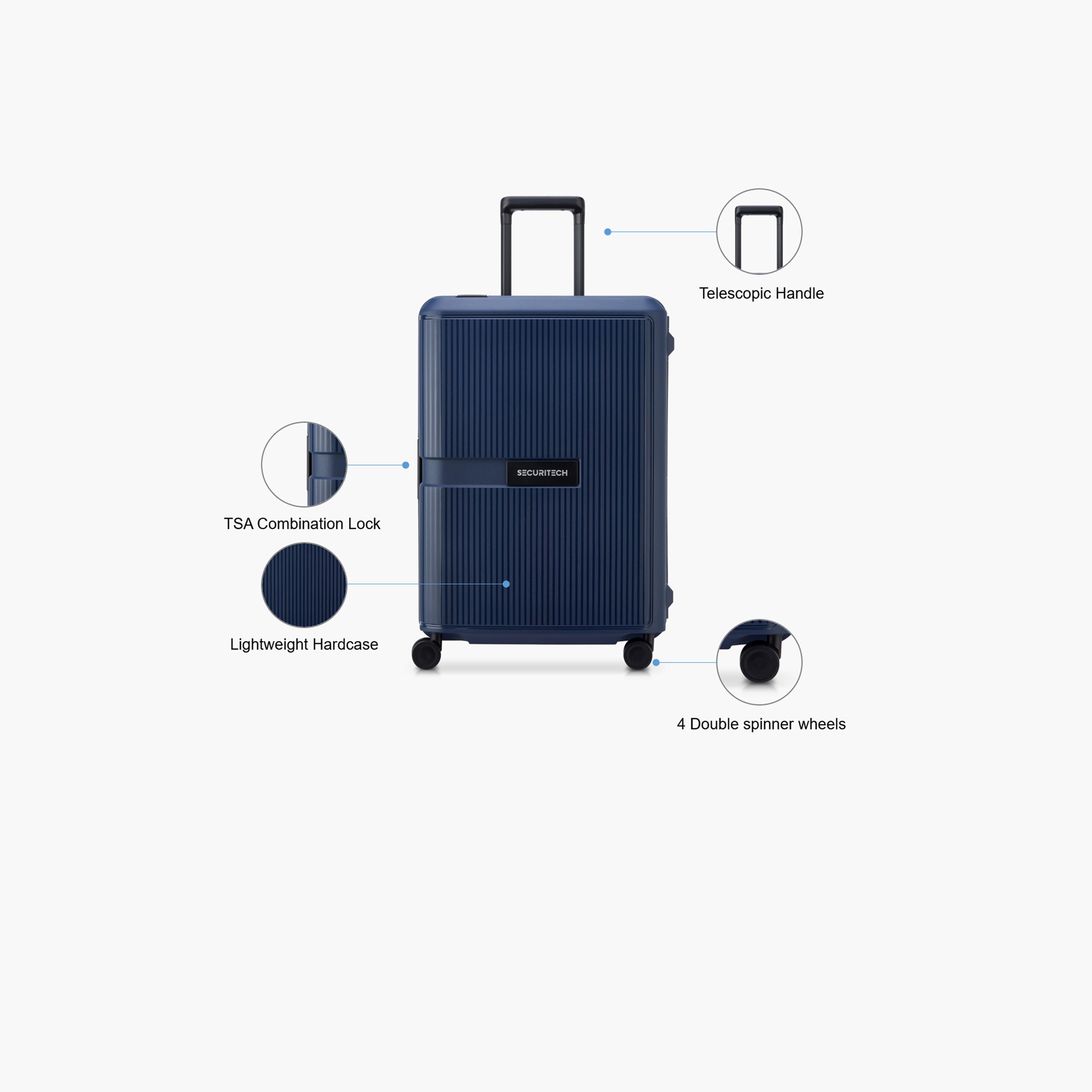 Delsey Paris Securitech Stone 70 CM Medium Check-in Polypropylene Hard Sided 4-Wheeler Spinner Trolley Bag with TSA Combination Lock-travel-luggagesandbags-luggage-image-3