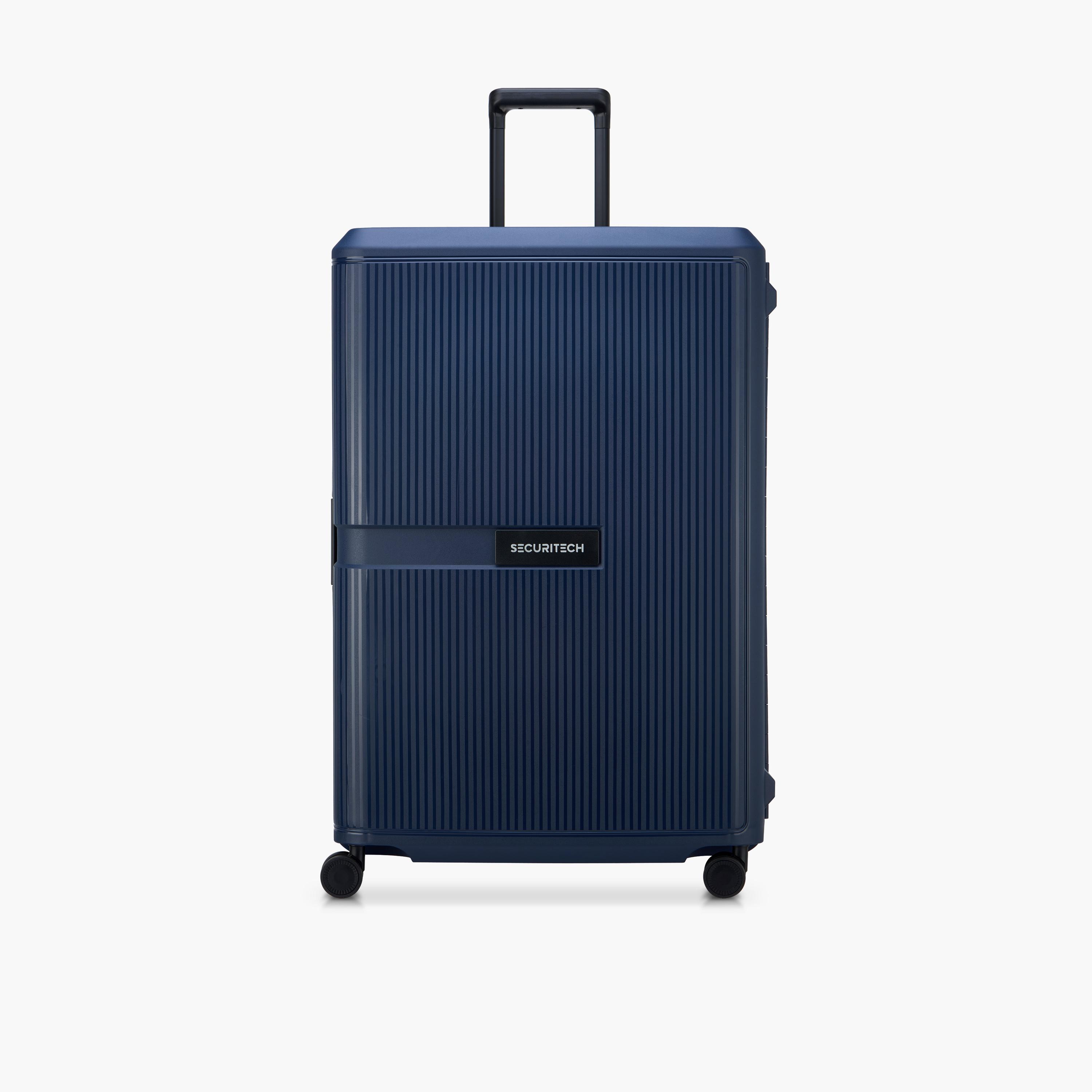 Delsey Paris Securitech Stone 82 CM Large Check-in Polypropylene Hard Sided 4-Wheeler Spinner Trolley Bag with TSA Combination Lock-travel-luggagesandbags-luggage-image-1
