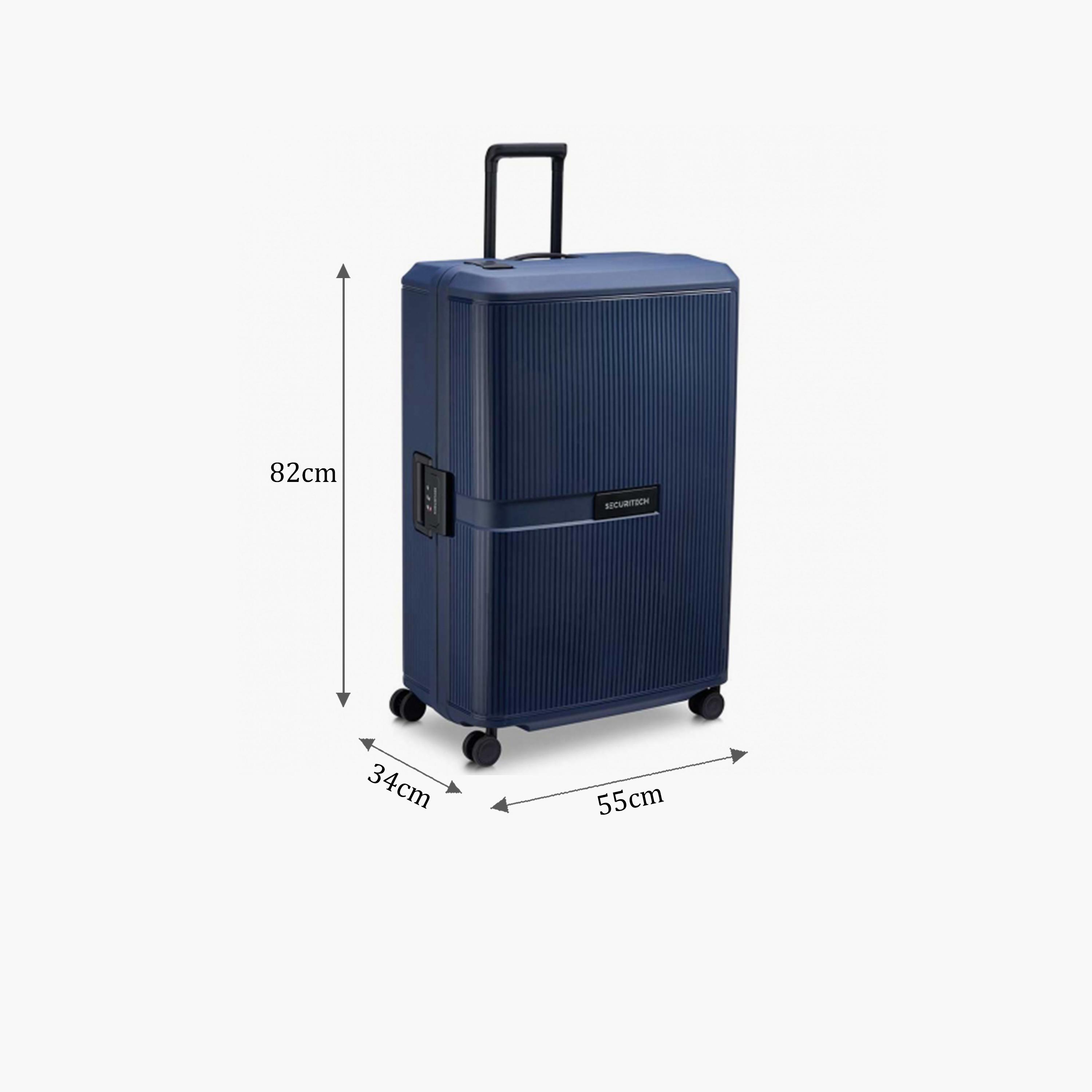 Delsey Paris Securitech Stone 82 CM Large Check-in Polypropylene Hard Sided 4-Wheeler Spinner Trolley Bag with TSA Combination Lock-travel-luggagesandbags-luggage-image-2