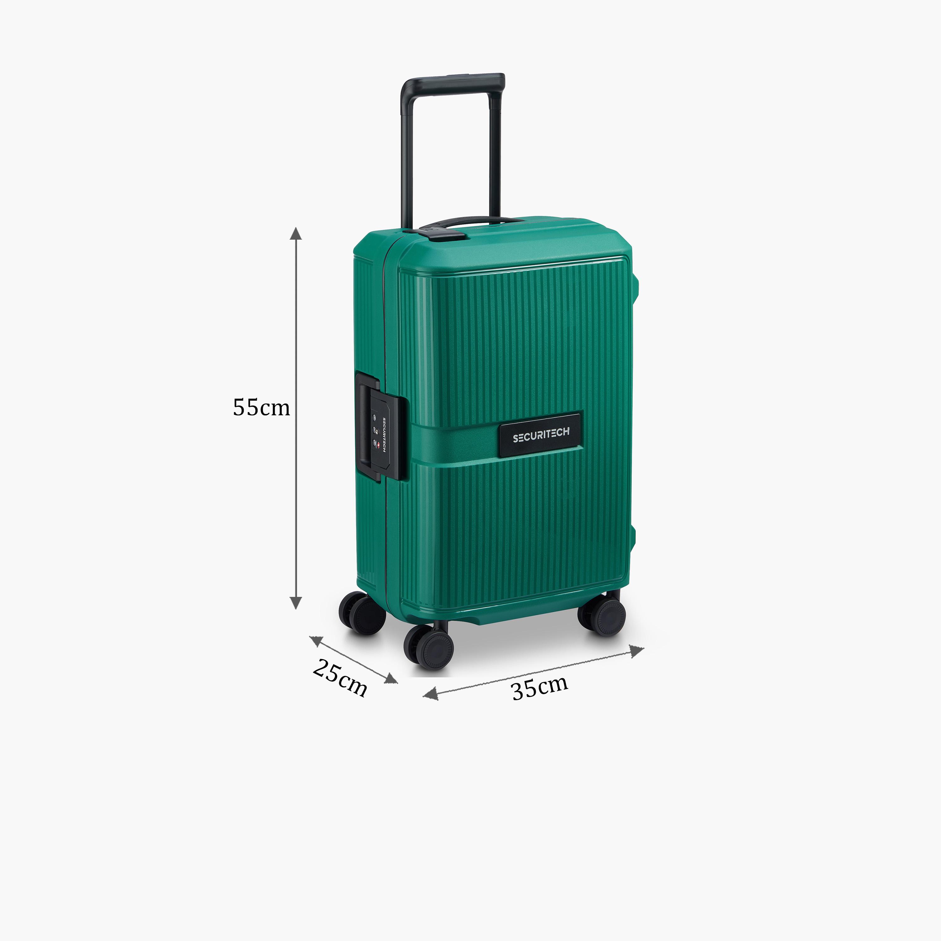 Delsey Paris Securitech Stone 55 CM Small Cabin Polypropylene Hard Sided 4-Wheeler Spinner Trolley Bag with TSA Combination Lock-travel-luggagesandbags-luggage-image-2