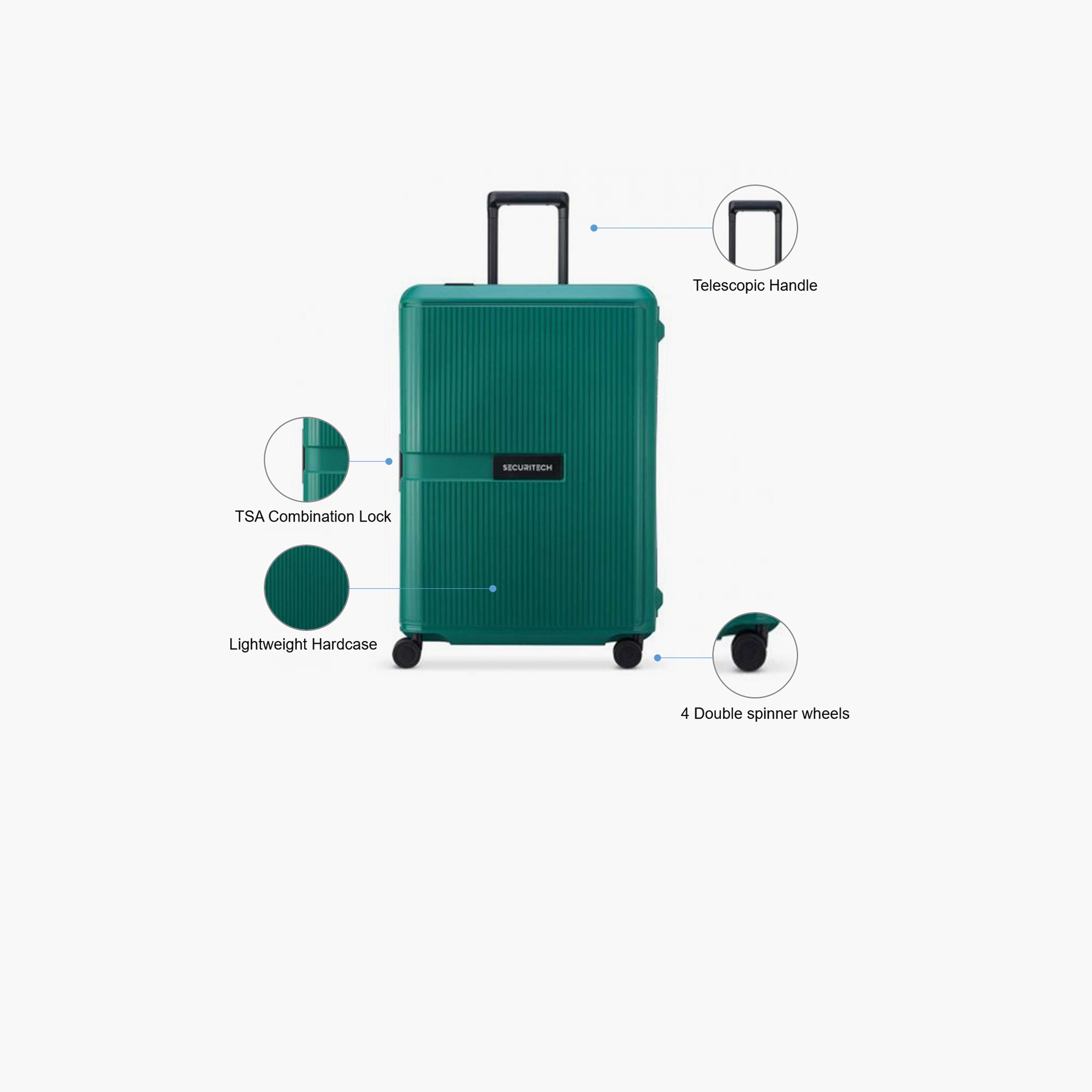 Securitech Stone By Delsey Hardcase Double wheel trolley 70cm Green-travel-luggagesandbags-luggage-image-3