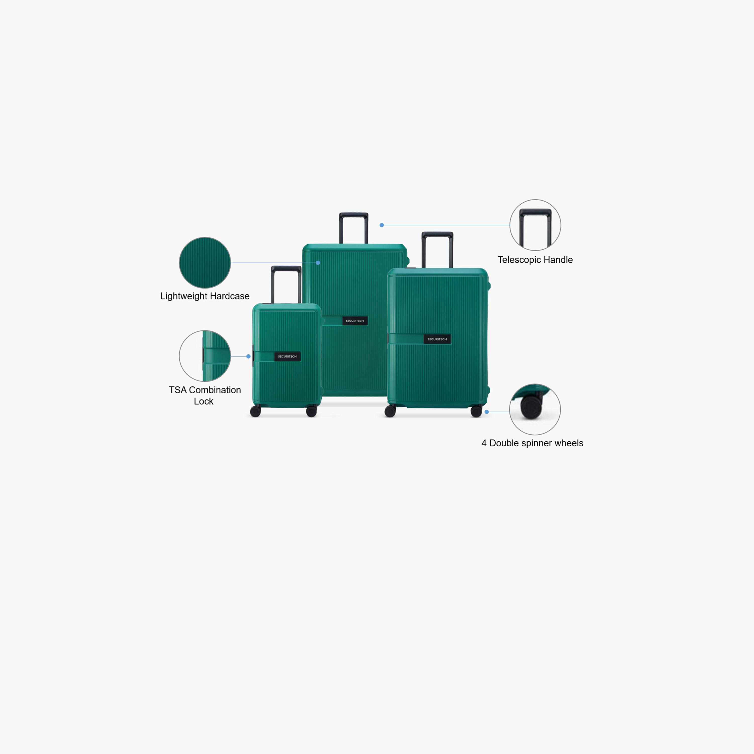 Delsey Paris Securitech Stone Set of 3 Polypropylene Hard Sided 4-Wheeler Spinner Trolley Bag with TSA Combination Lock-travel-luggagesandbags-luggage-image-2