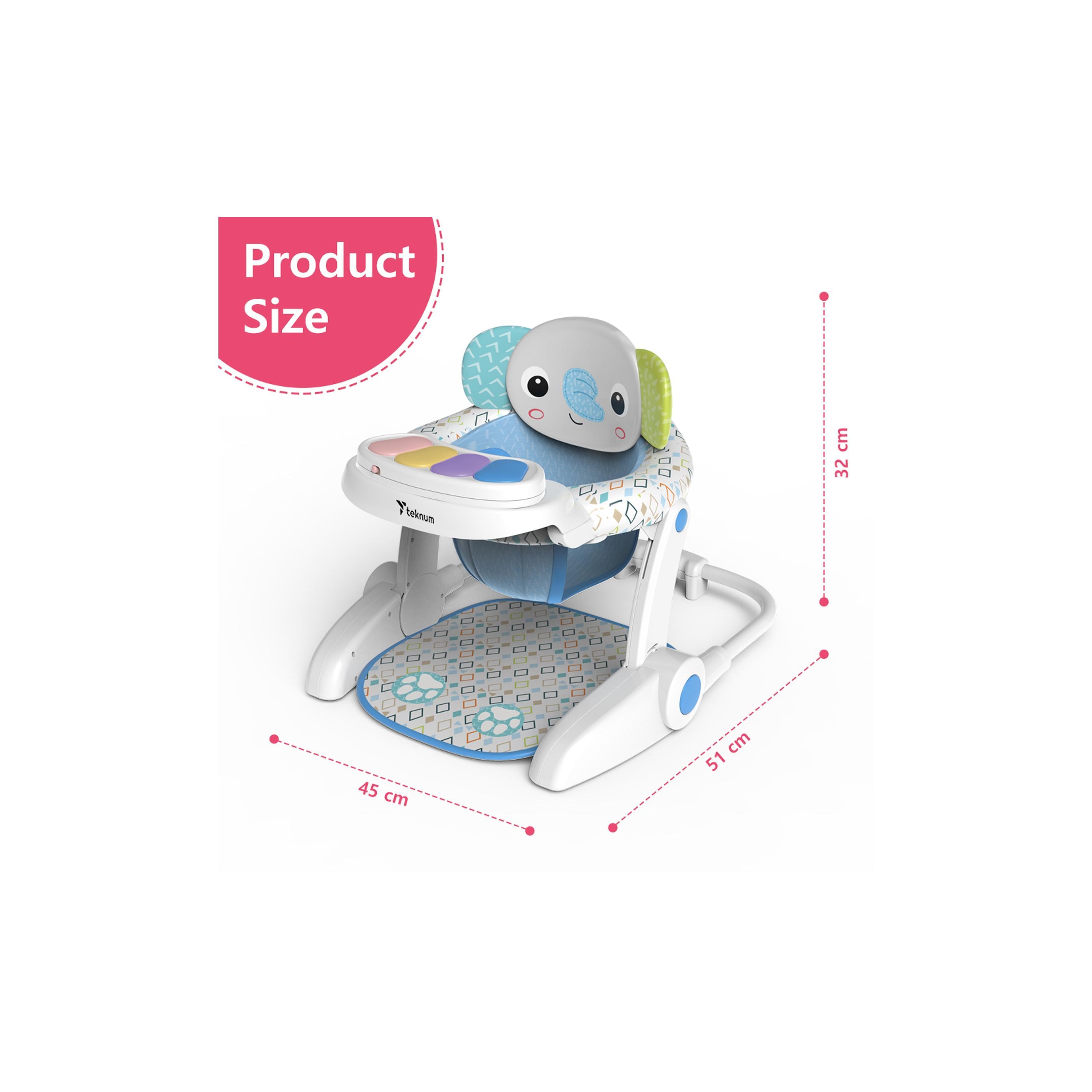 Teknum Portable Dining Feeding & Recliner Activity Chair - Elephant-baby-feeding-highchairsandboosters-image-2
