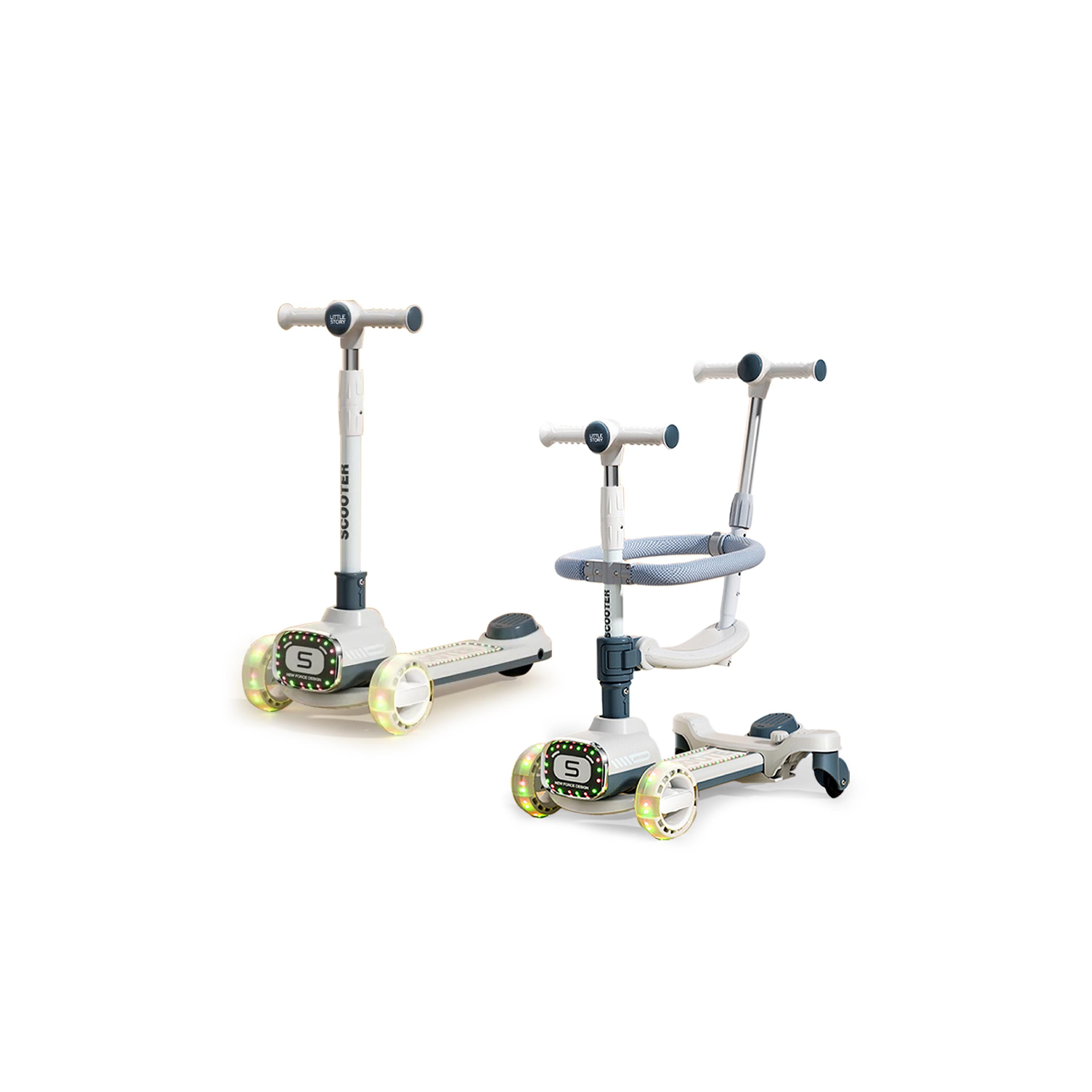 سكوتر 2 في 1 مع مقبض للركوب ومقبض للدفع من ليتل ستوري-toys-outdoor-scooters-image-9