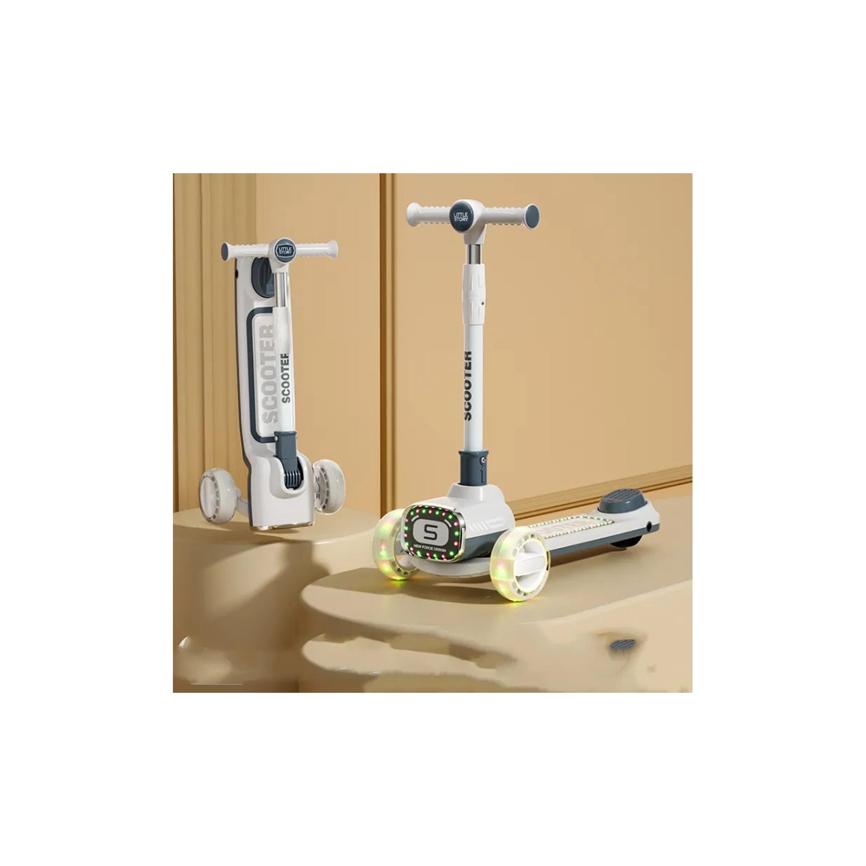 سكوتر 2 في 1 مع مقبض للركوب ومقبض للدفع من ليتل ستوري-toys-outdoor-scooters-image-6
